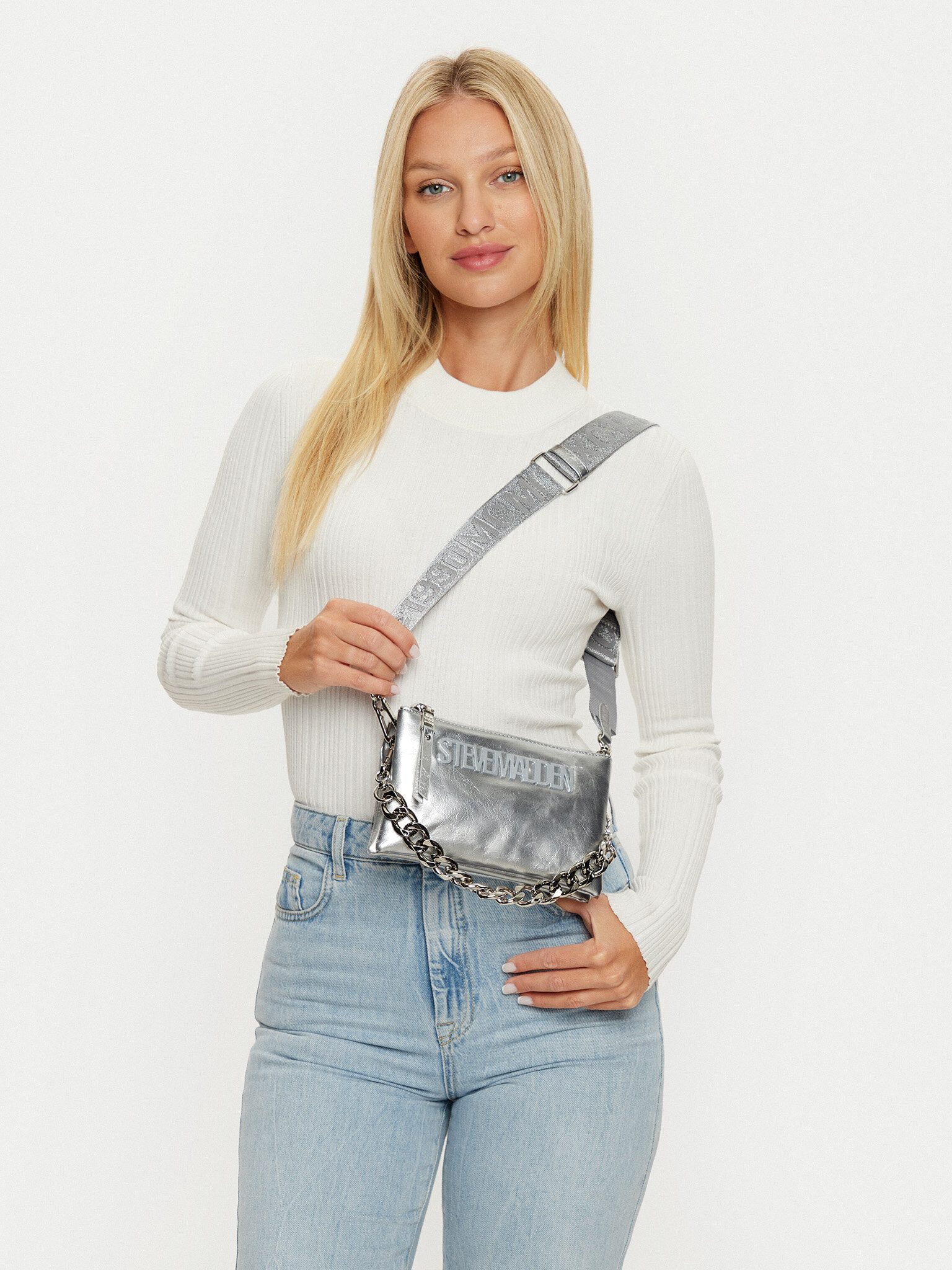 STEVE MADDEN Handtasche Steve Madden Handtasche Bnicco SM13001162-SIL Silberfarben