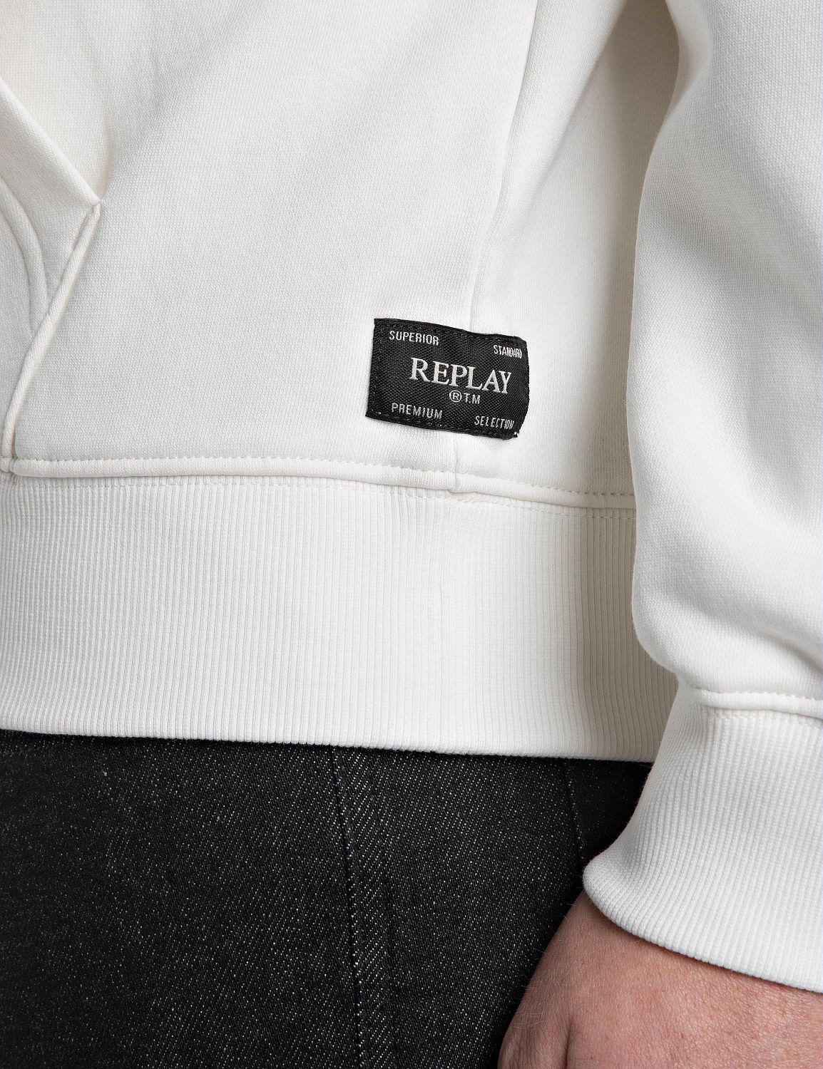 Replay Kapuzensweatshirt mit großem Markenprint vorn