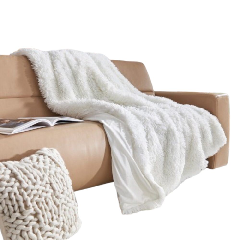 Wohndecke Kunstfelldecke Weiß Decke Kuscheldecke Fell Wohndecke 130 x 170, Home-trends24.de, Kunstfell