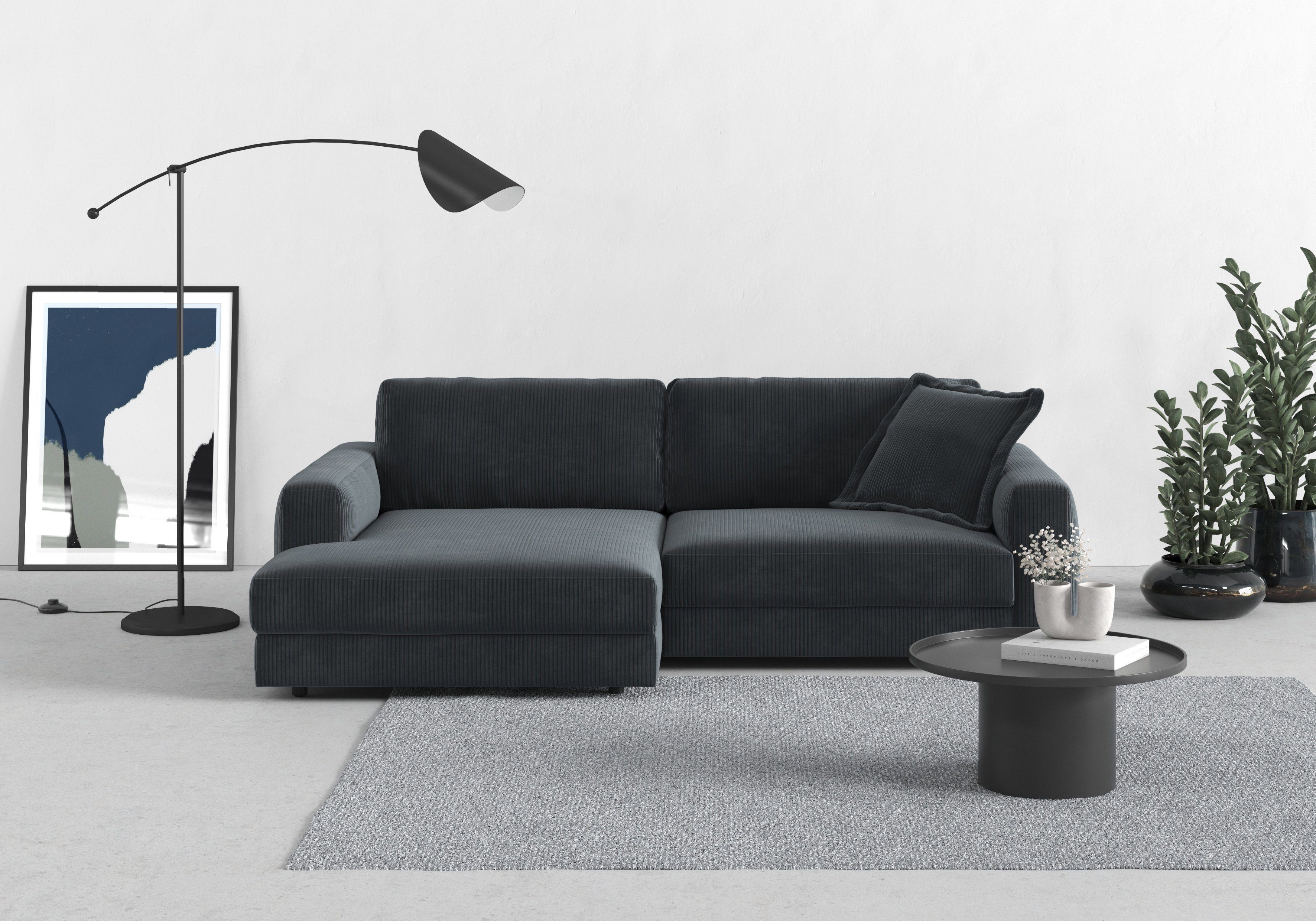 Ecksofa Bourbon, Mega Designsofa mit tollem Sitzkomfort, Breite 250cm, L-Form