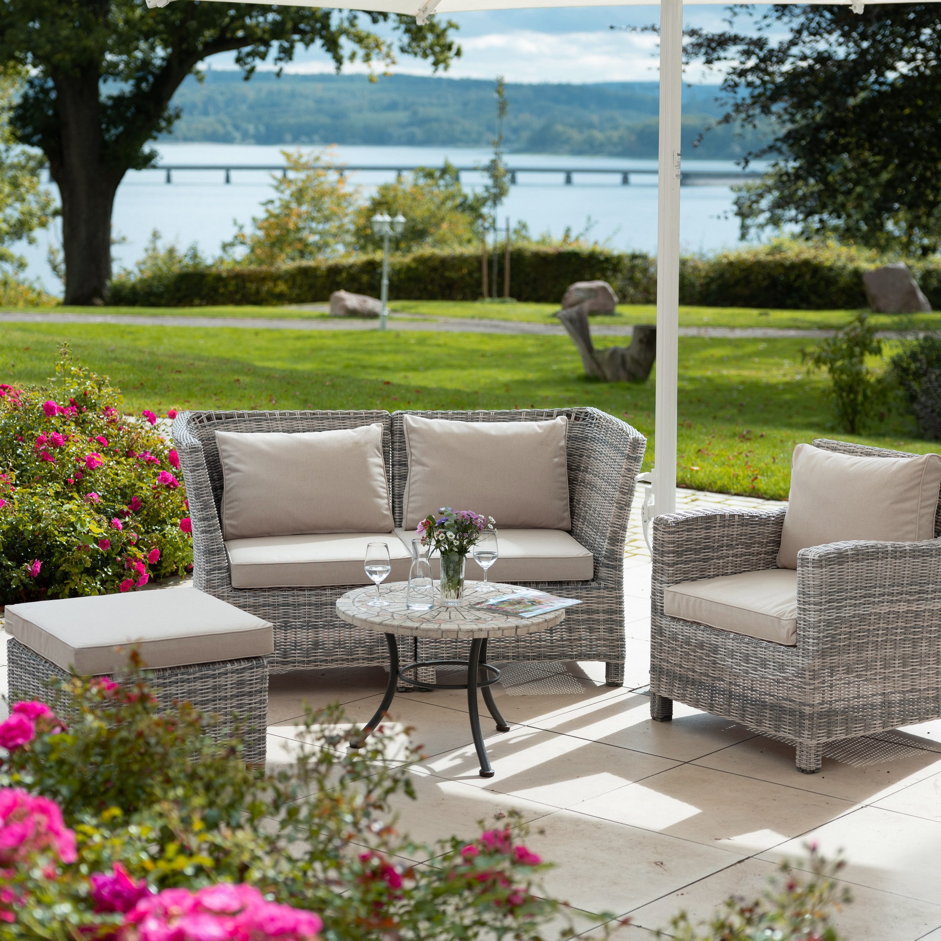 Herlag Stuhlkissen Sunny, Outdoor Loungekissen Gartenlounge günstig online kaufen