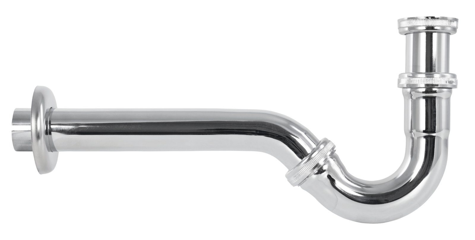 SANITOP WINGENROTH Siphon, (1-tlg., Röhrengeruchsverschluss, Schubrosette), Chrom, Typ 1 1/4 '' x 32 mm, für Bidet, Für Bidet, 221405