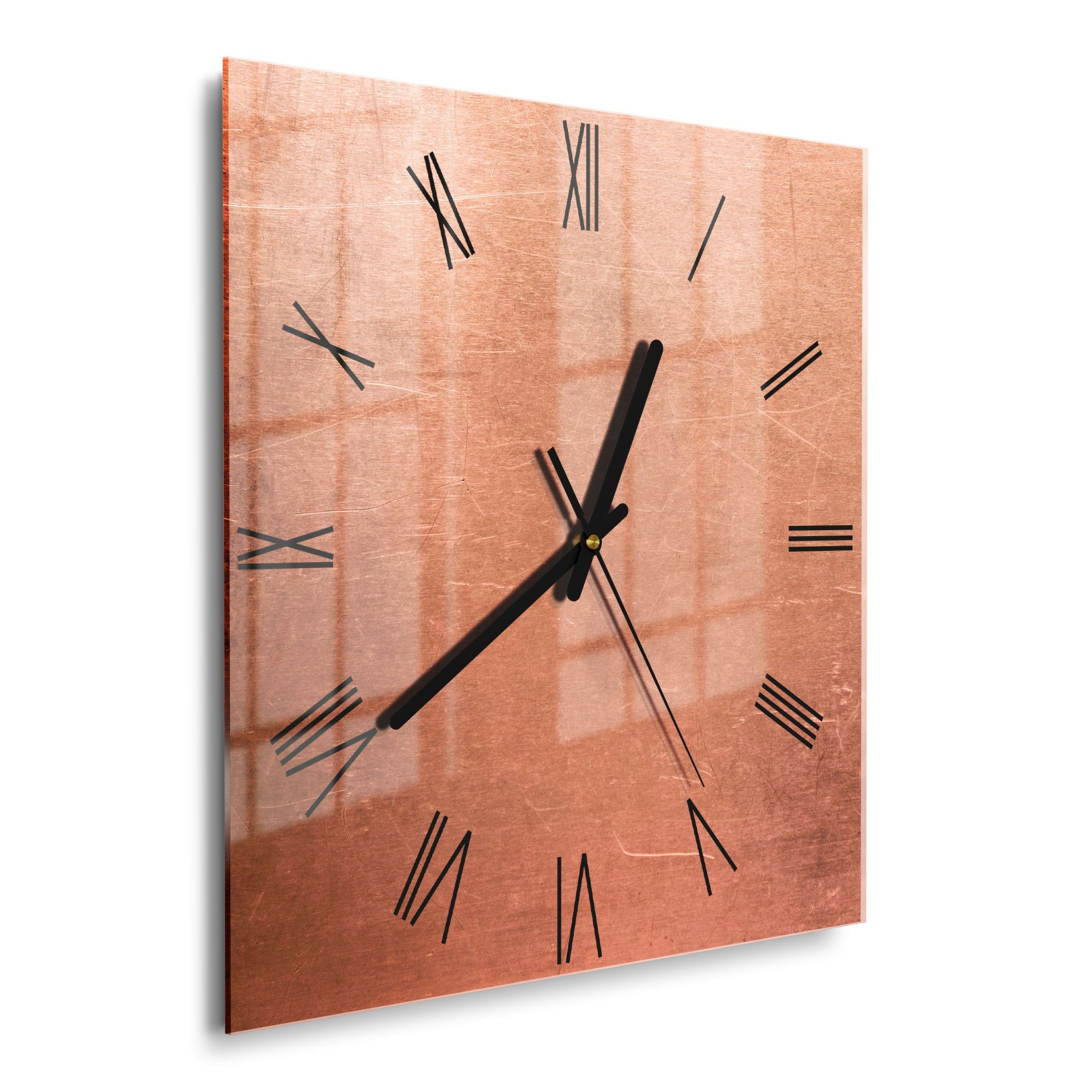 DEQORI Wanduhr 'Kupferplatte mit Kratzern' (Glas günstig online kaufen