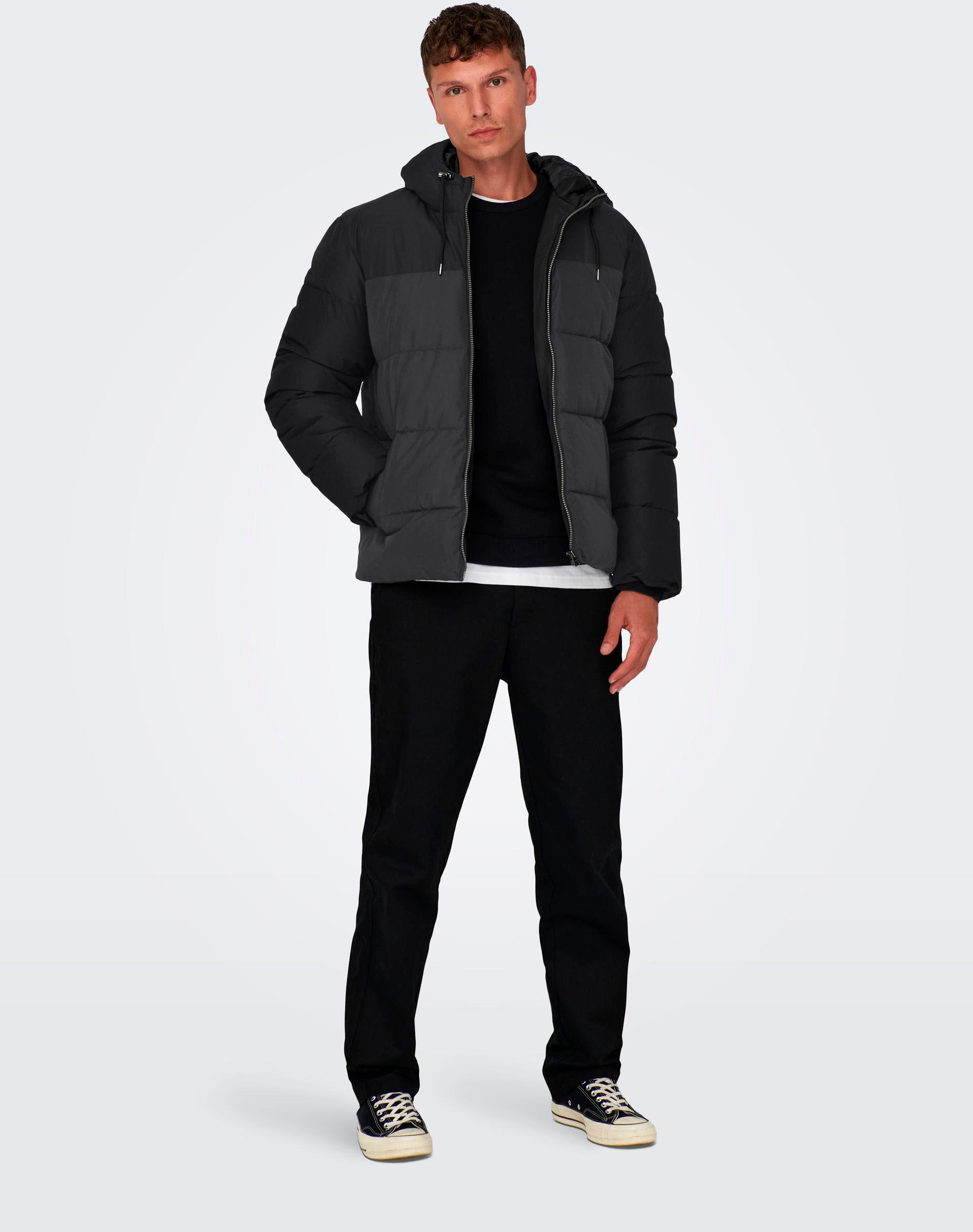 ONLY & SONS Steppjacke ONSMARLON LIFE HOOD PUFFER JACKET OTW VD – Bild 3 von 5