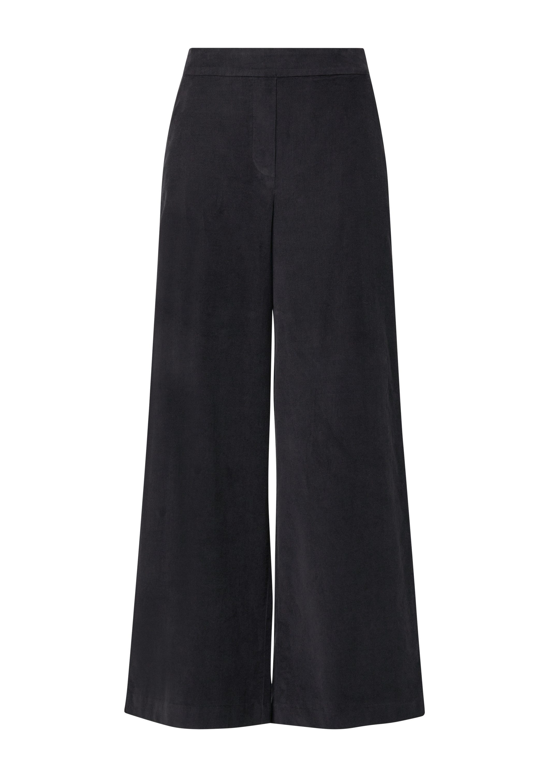 comma Chinos Hose Wide-Leg-Hose aus Feincord mit Elastikbund günstig online kaufen