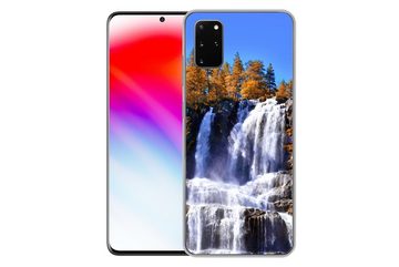 MuchoWow Handyhülle Wasserfall - Norwegen - Natur, Phone Case, Handyhülle Samsung Galaxy S20 Plus, Silikon, Schutzhülle