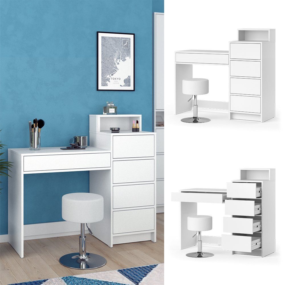 Vicco Schminktisch Naara, Weiß, 110.5 cm günstig online kaufen