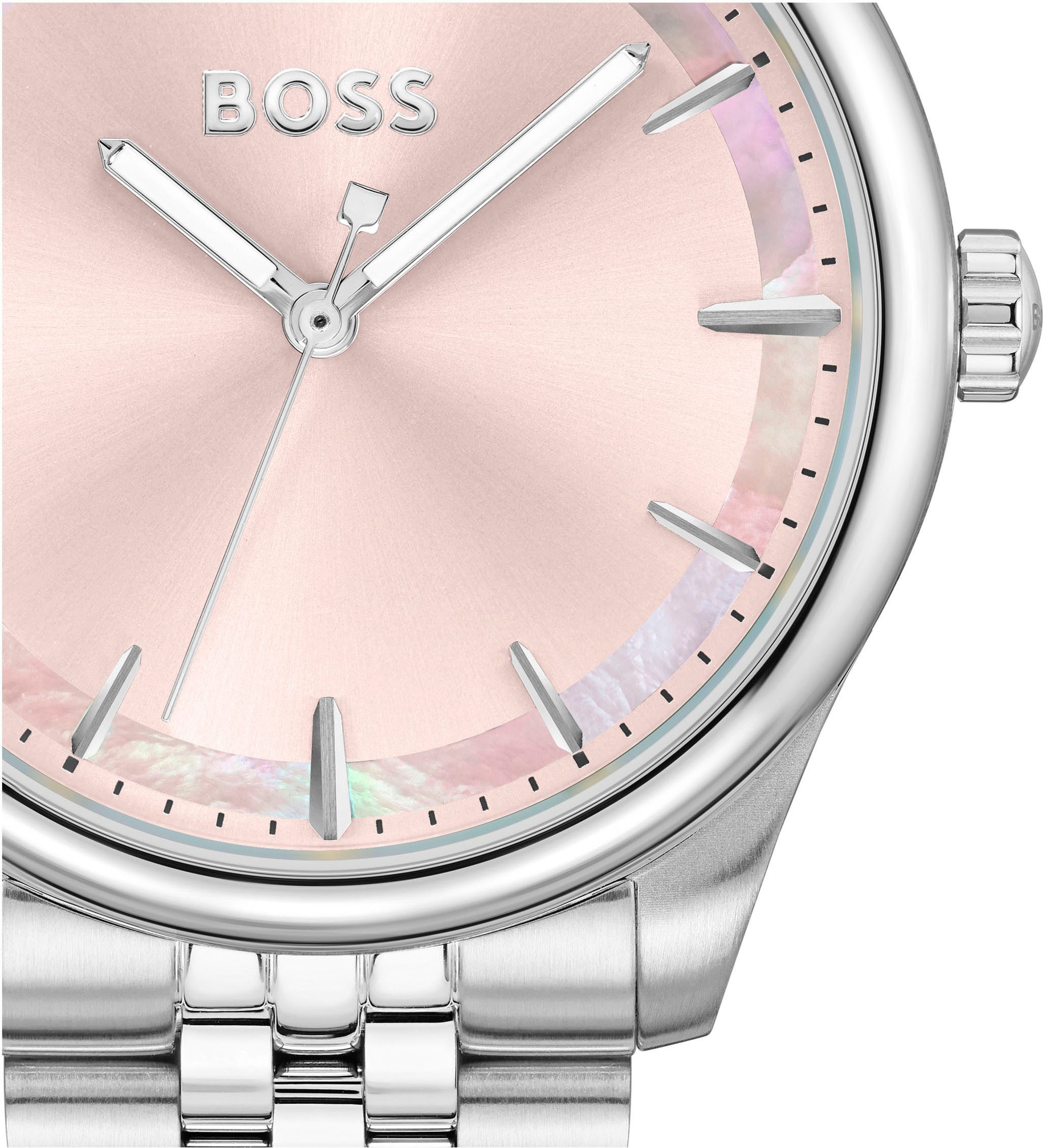 BOSS Quarzuhr GRACEFUL 1502776, Armbanduhr, Damenuhr, Edelstahlarmband, analog