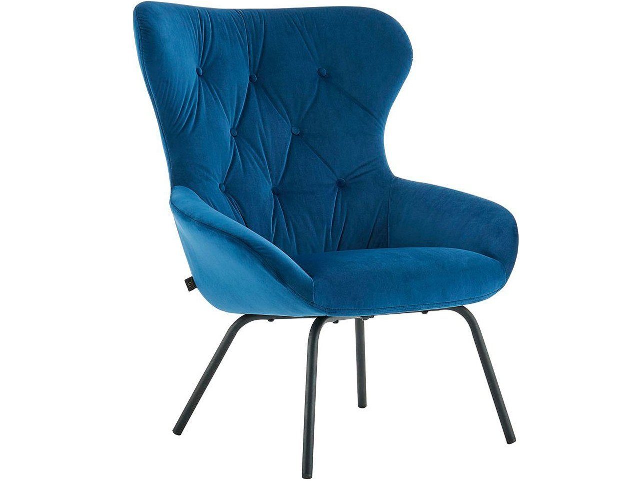 loft24 Sessel Siwa, Ohrensessel blau