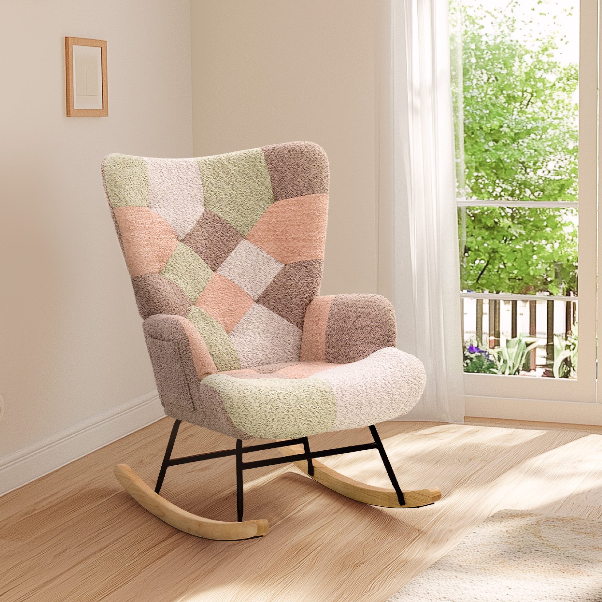 FLEXISPOT Schaukelstuhl mit Hoher Rückenlehne & Fußstütze, Relaxsessel, Sch günstig online kaufen