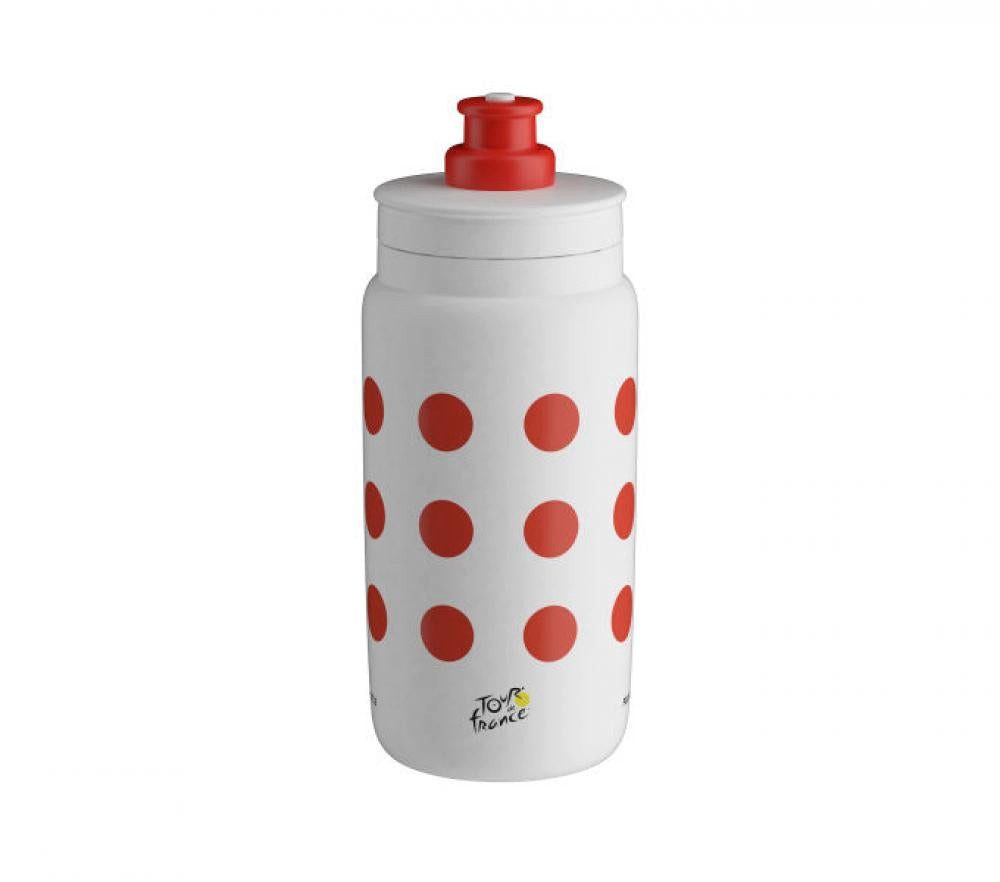Elite Trinkflasche ELITE FLY TDF Red Polka Dot 550 ml Sportflasche - ultraleicht & griffi
