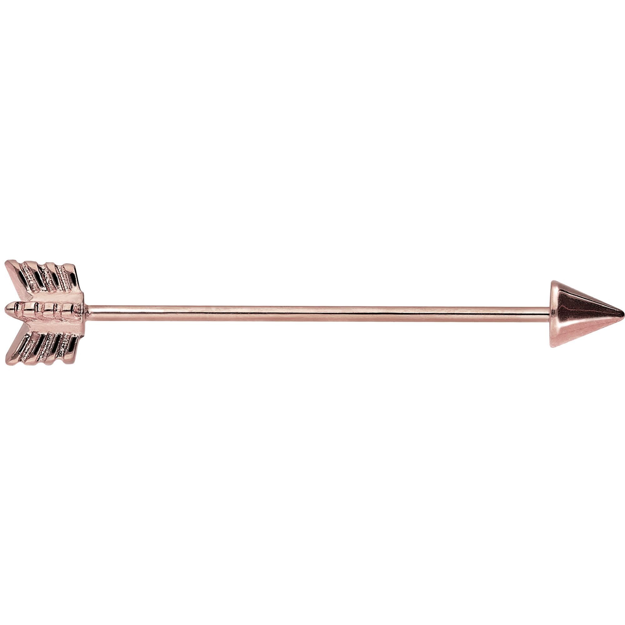 PIERCINGLINE Brustwarzenpiercing Chirurgenstahl Industrial Ohrpiercing PFEIL (Barbells, 1-tlg)
