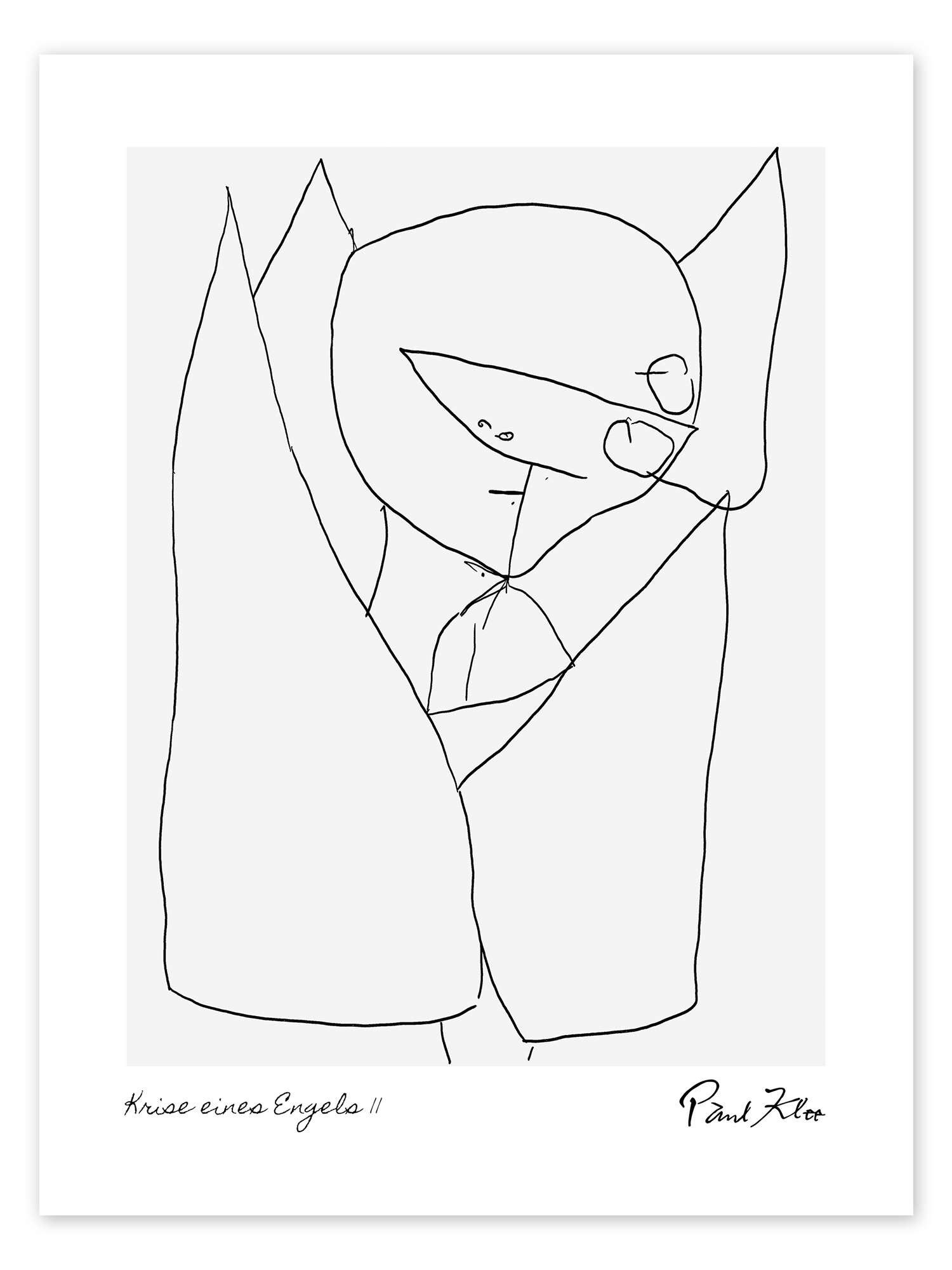 Posterlounge Wandbild Krise eines Engels II, Paul Klee, erhältlich als Poster, Leinwandbild, Wandsticker oder Acrylglasbild