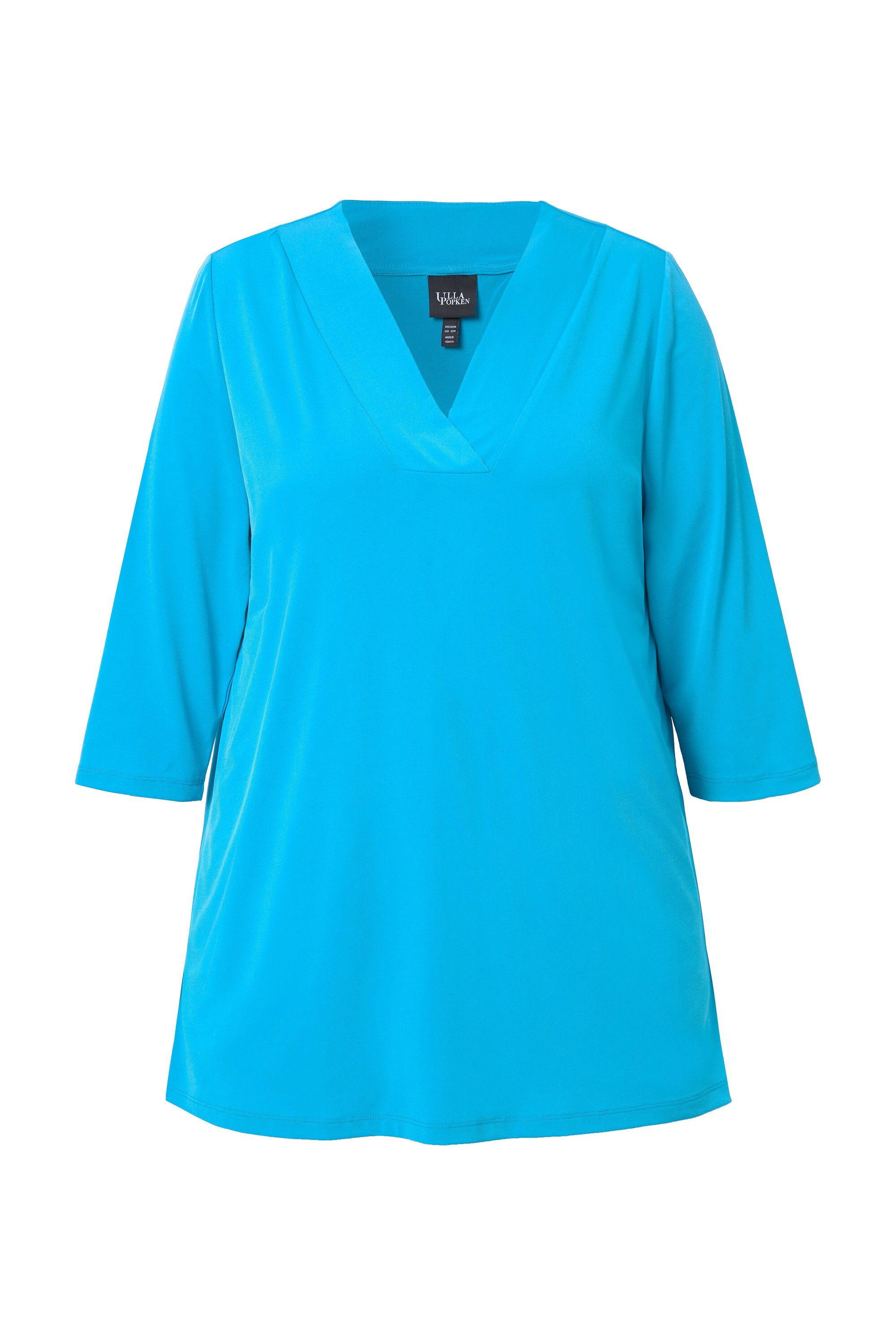 Ulla Popken Longshirt Longshirt A-Linie V-Ausschnitt günstig online kaufen