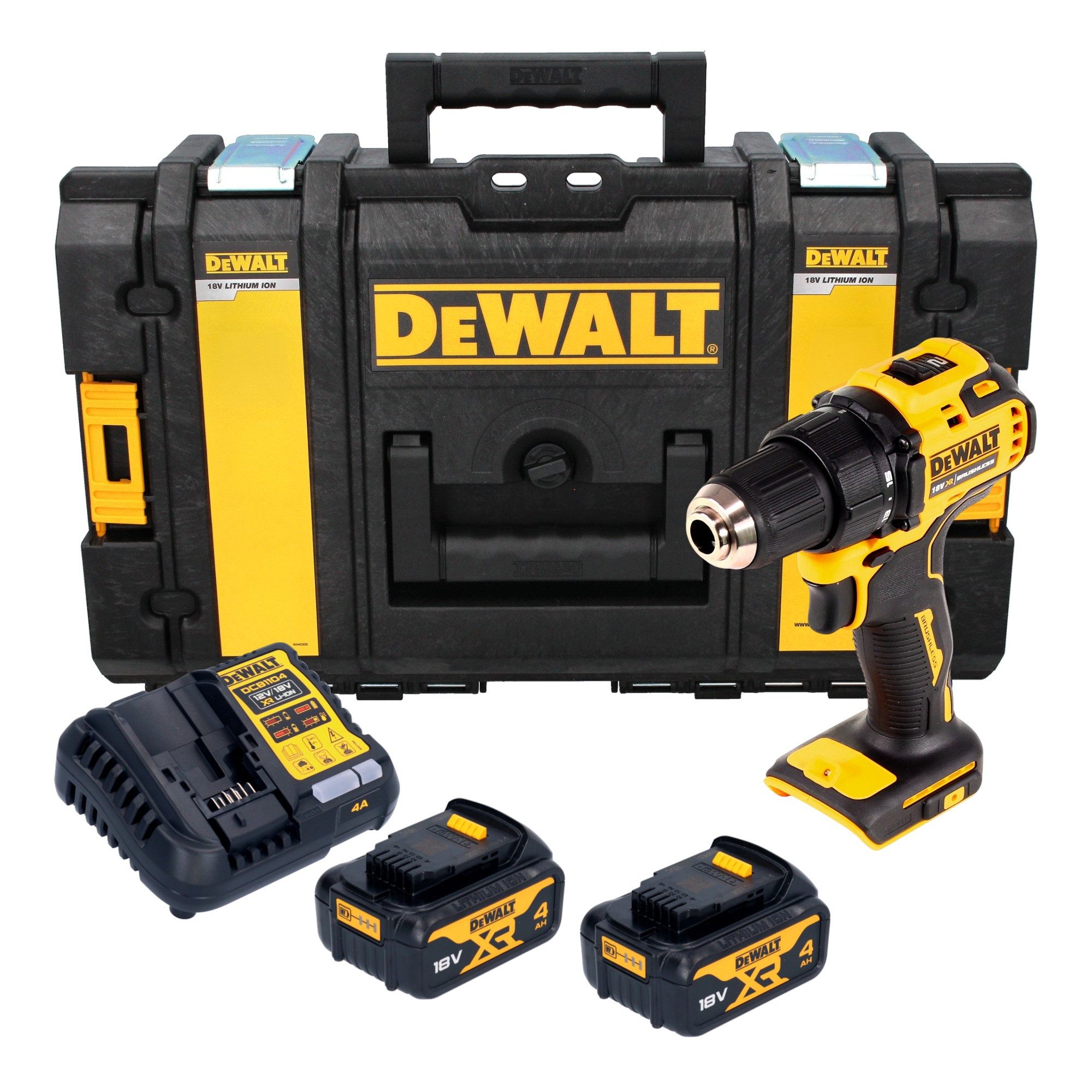 DeWalt Akku-Schrauber DCD 708 M2 Akku Bohrschrauber 18 V 65 Nm Brushless + 2x Akku 4,0 Ah