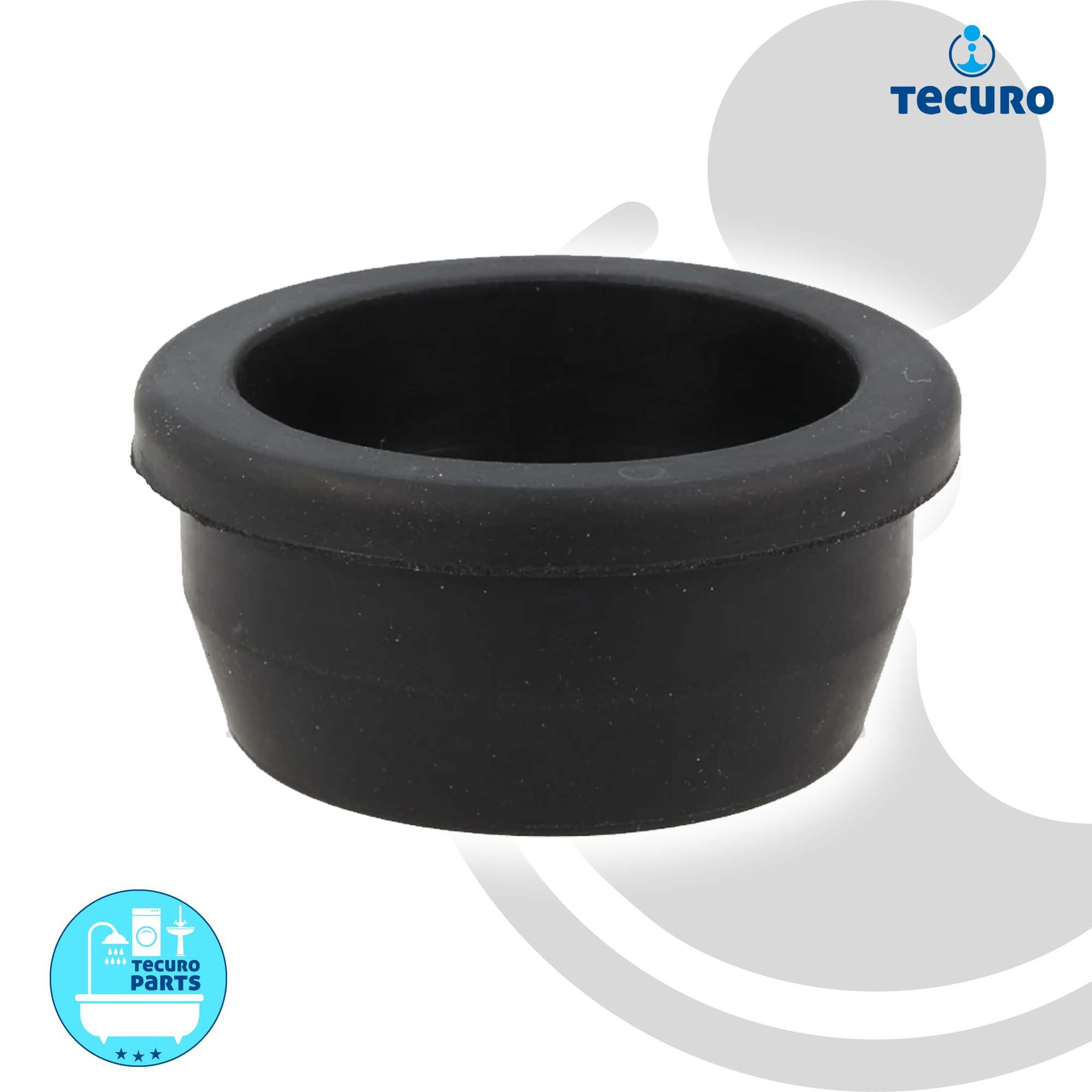 tecuro Ablaufrohr Gumminippel für Siphonbogen Außen Ø 47 mm x Innen Ø 37-39 mm