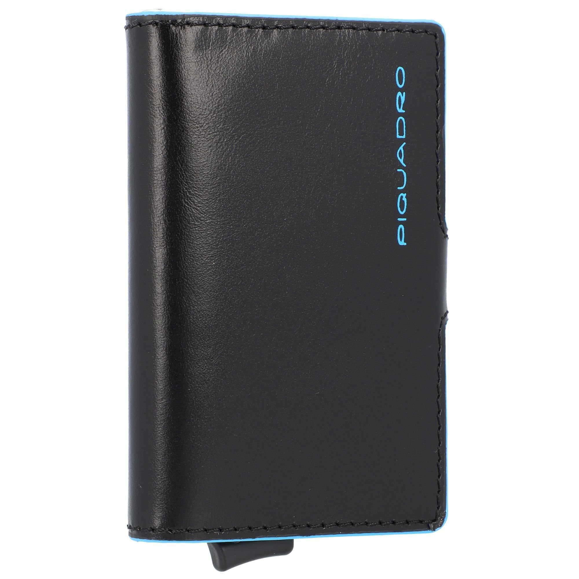 schwarz Square, Leder Blue Piquadro Etui