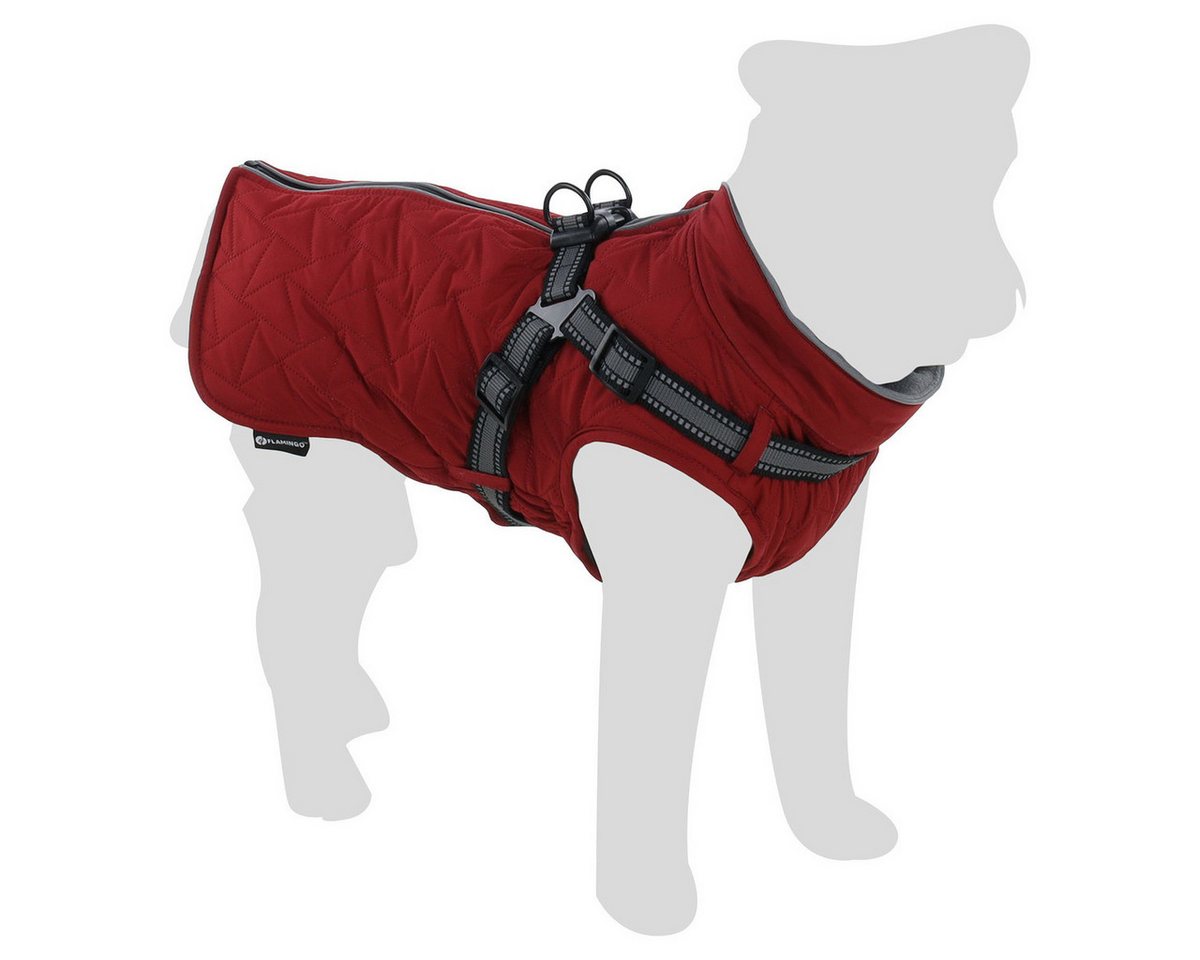 Flamingo Hundemantel Wintermantel Duker rot