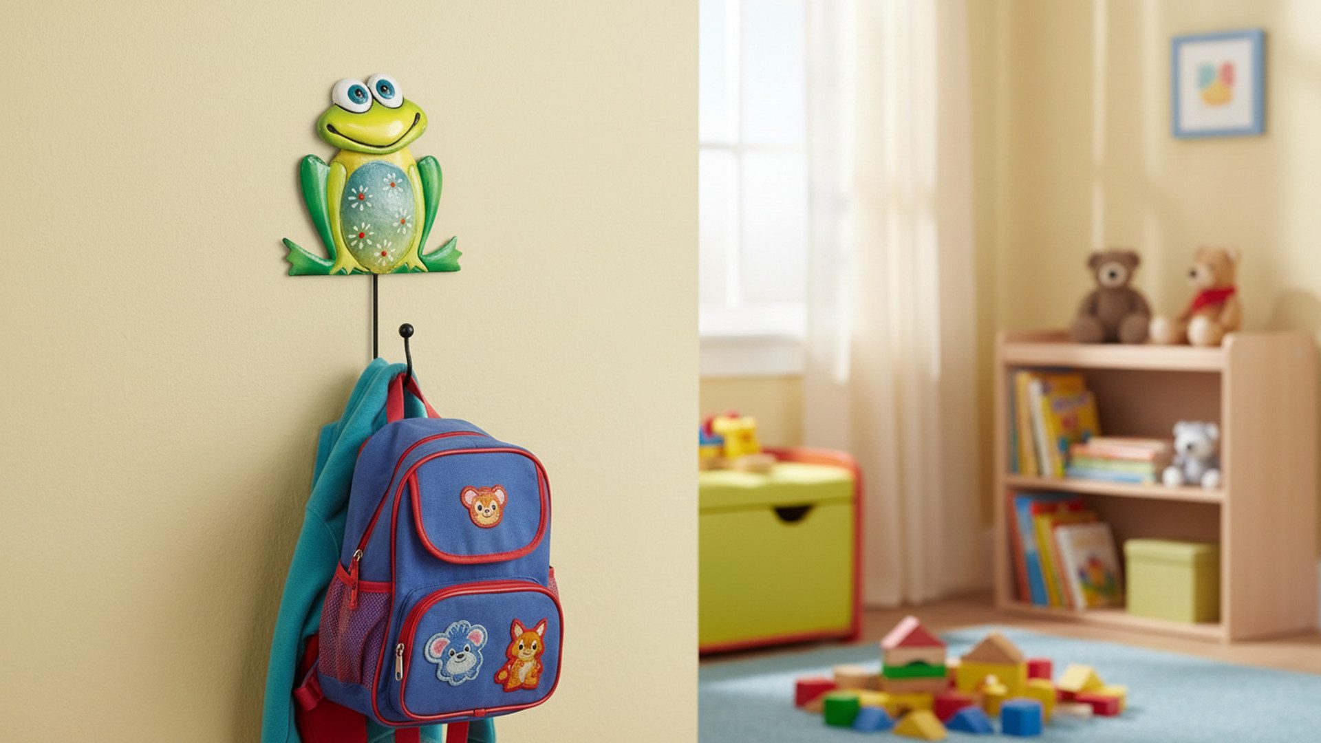 LK Trend & Style Wandhaken Kleiderhaken bunte lustige Tiere, Flur, Wand, Badezimmer, Küche, Kinderzimmer, (Hahn, Eule, Frosch, 1-St., Set-Preis bei 3 Stück), zauberhafte Wandhaken, Sie werden begeistert sein.