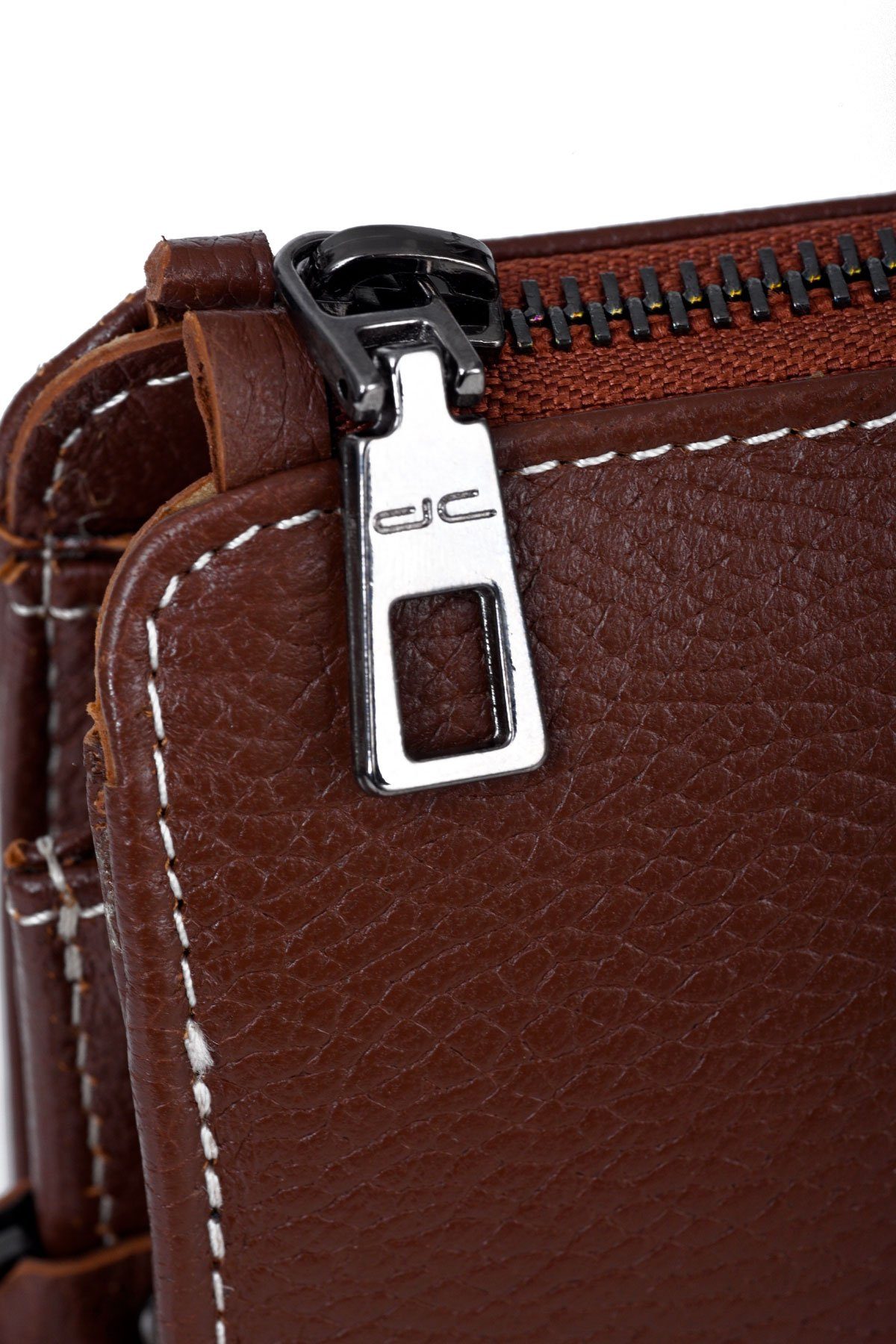 Handschlaufe aus Leder, Braun echtem Portfoliotasche Dericompany Handtasche mit Herren BD01583, dc