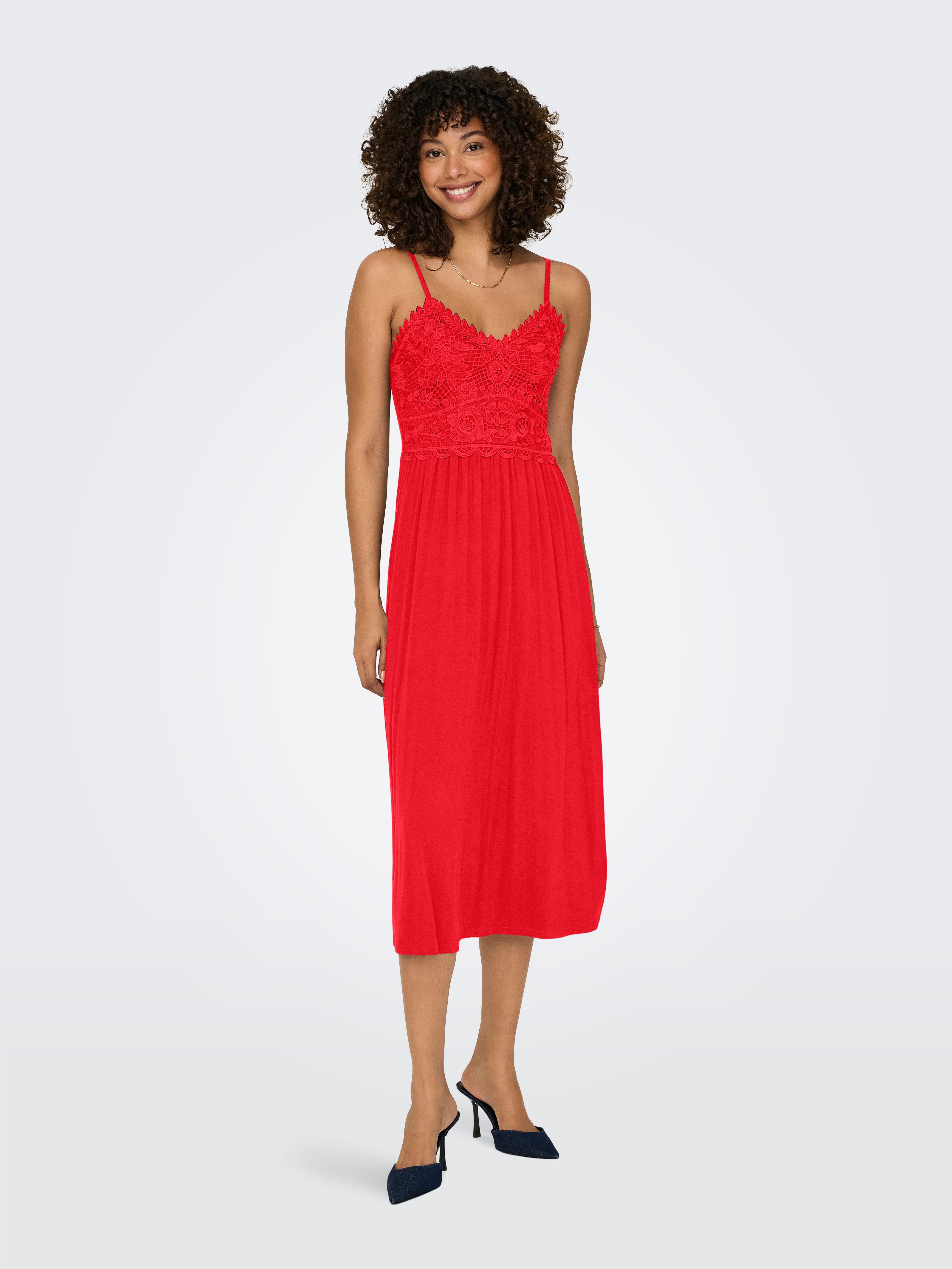 ONLY Spaghettikleid ONLHONEY STRAP DRESS JRS Viskosemischung, regular fit günstig online kaufen