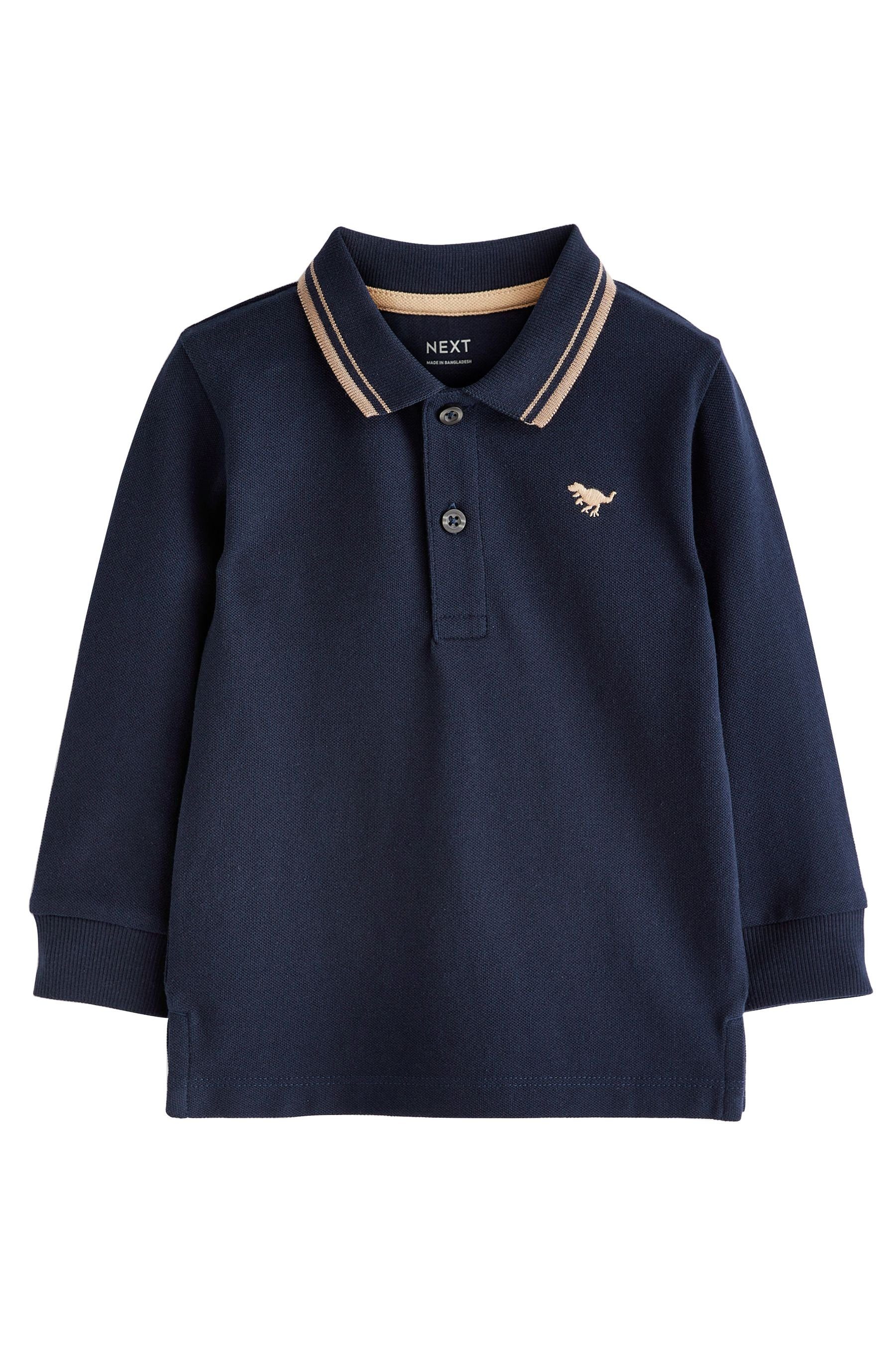 Next Langarm-Poloshirt Langärmeliges Polo-Shirt (1-tlg) günstig online kaufen