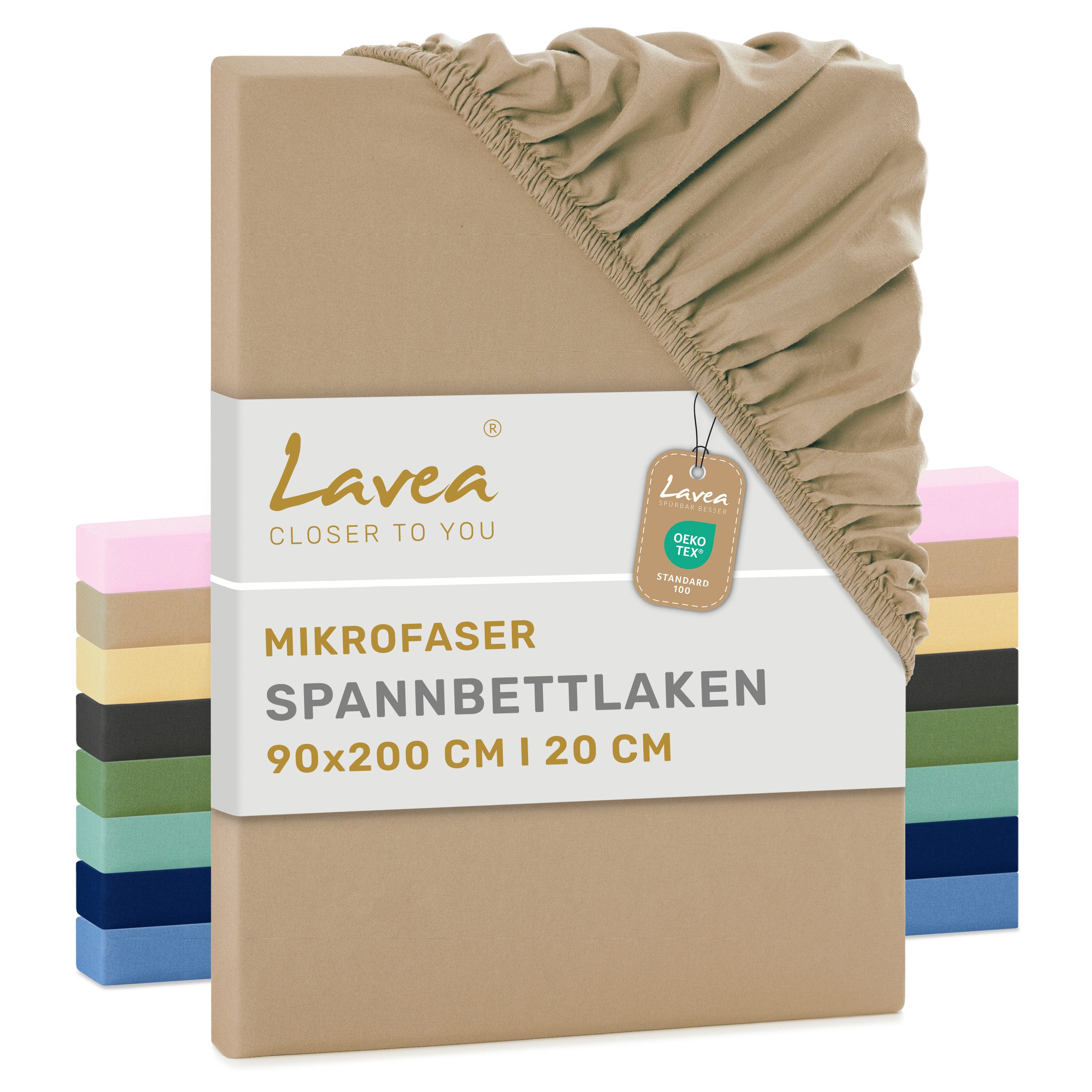Lavea Spannbettlaken Bettlaken, Spannlaken Mikrofaser, (1 Stück), kühlend & günstig online kaufen