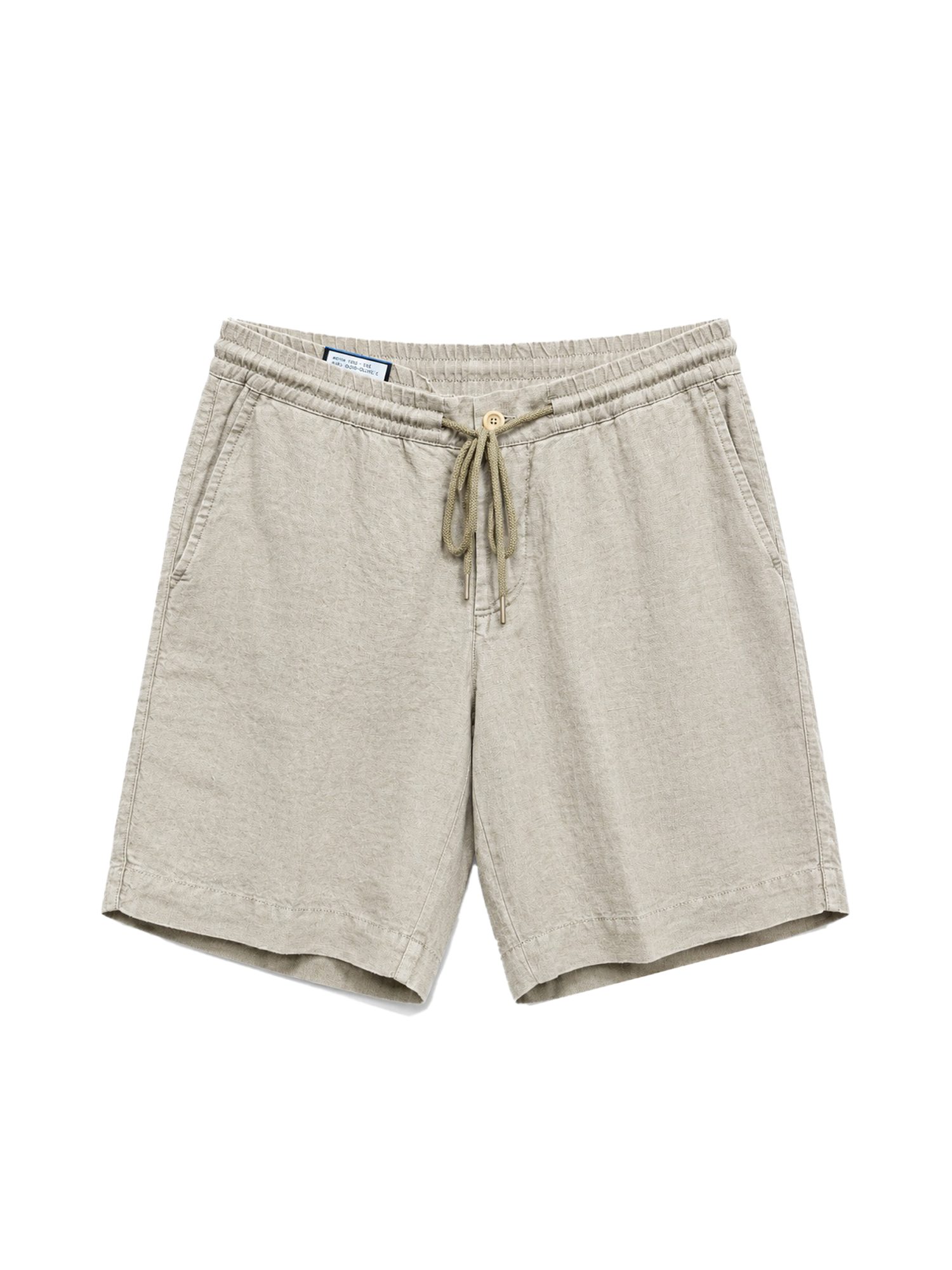 Alberto Bermudas natur, Casual, Leinen, Unifarben, Tapered Fit, Mittel