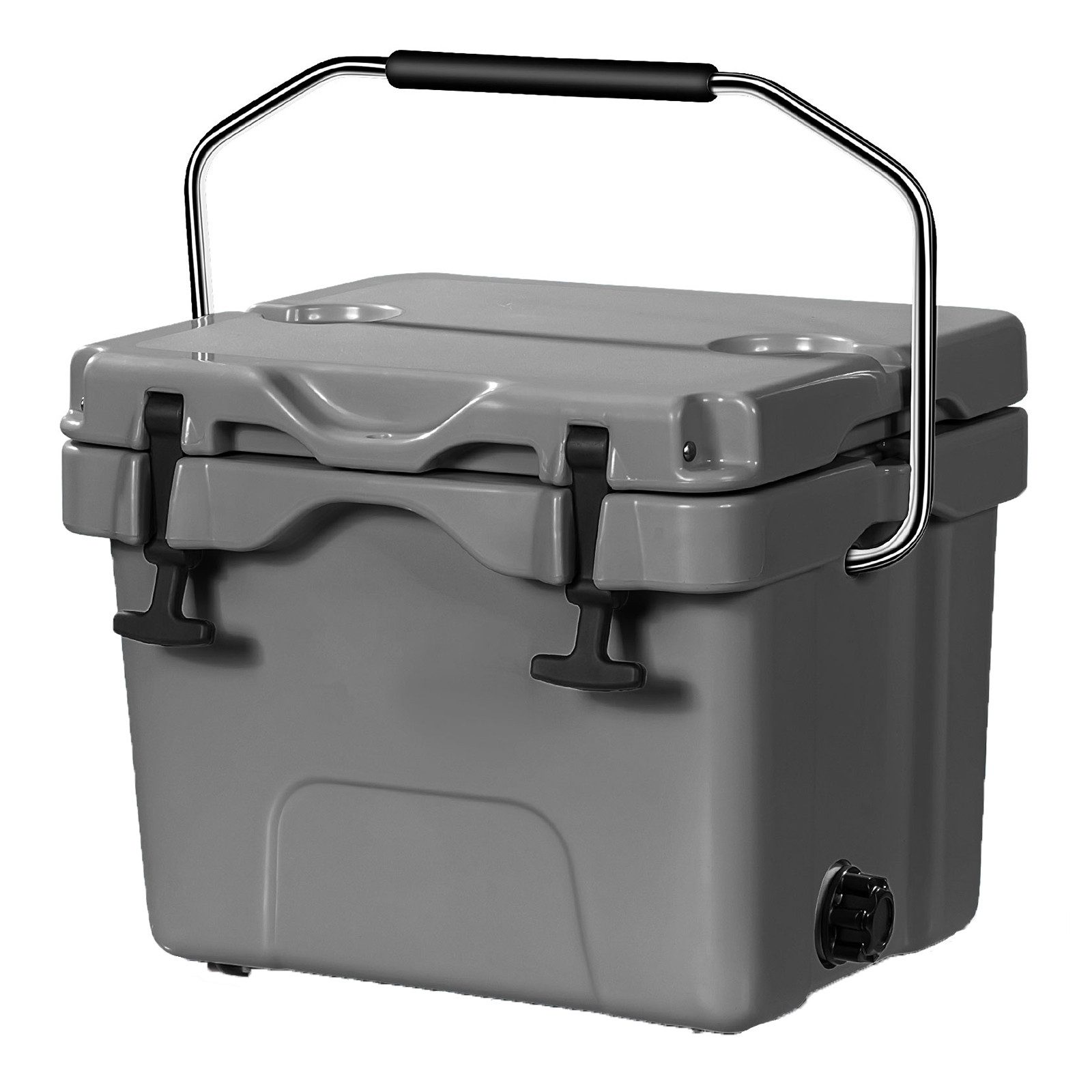 COSTWAY Kühlbox, 15 l, 15L, -30°C bis 75°C, mit Griff & Getränkehalter, 45x34x33cm