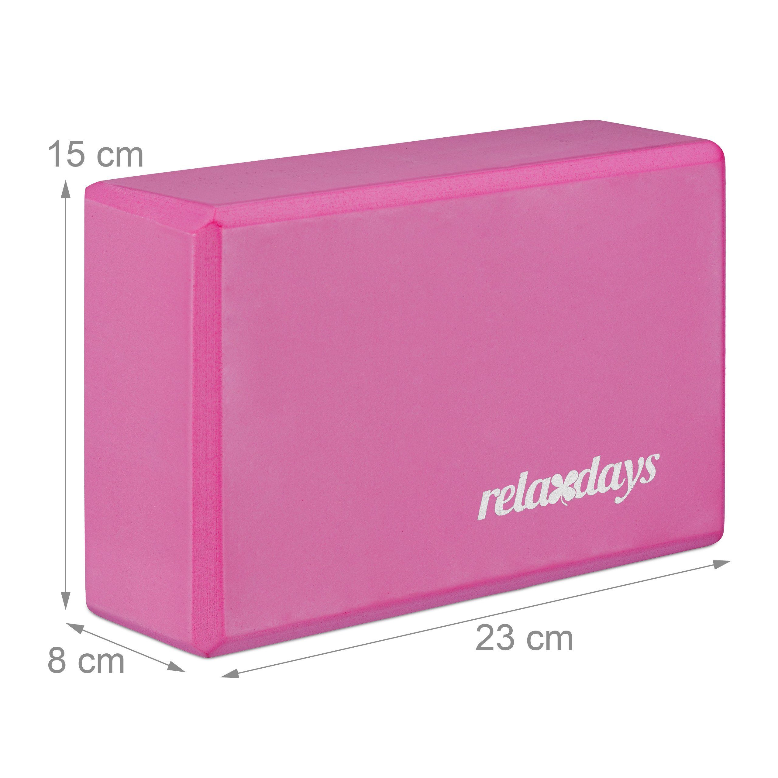 relaxdays Yogablock 10 x Yogablock pink