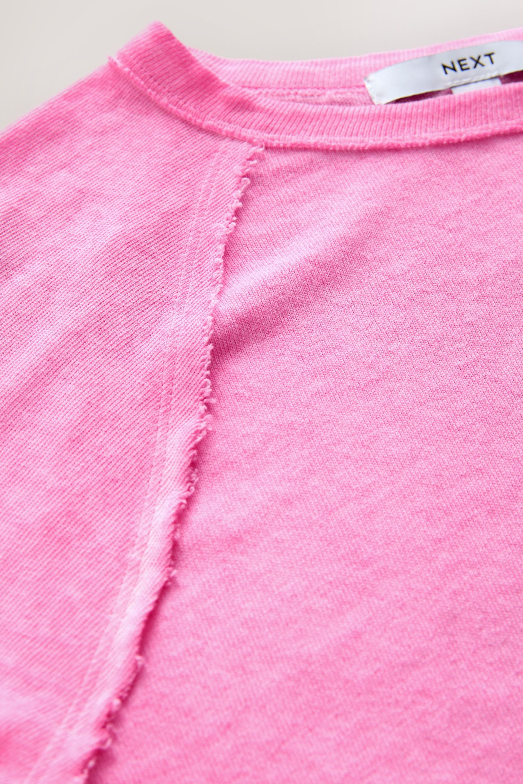 Next Langarmshirt Unversäumtes Langarm-T-Shirt mit Waschung (1-tlg) – Bild 3 von 5
