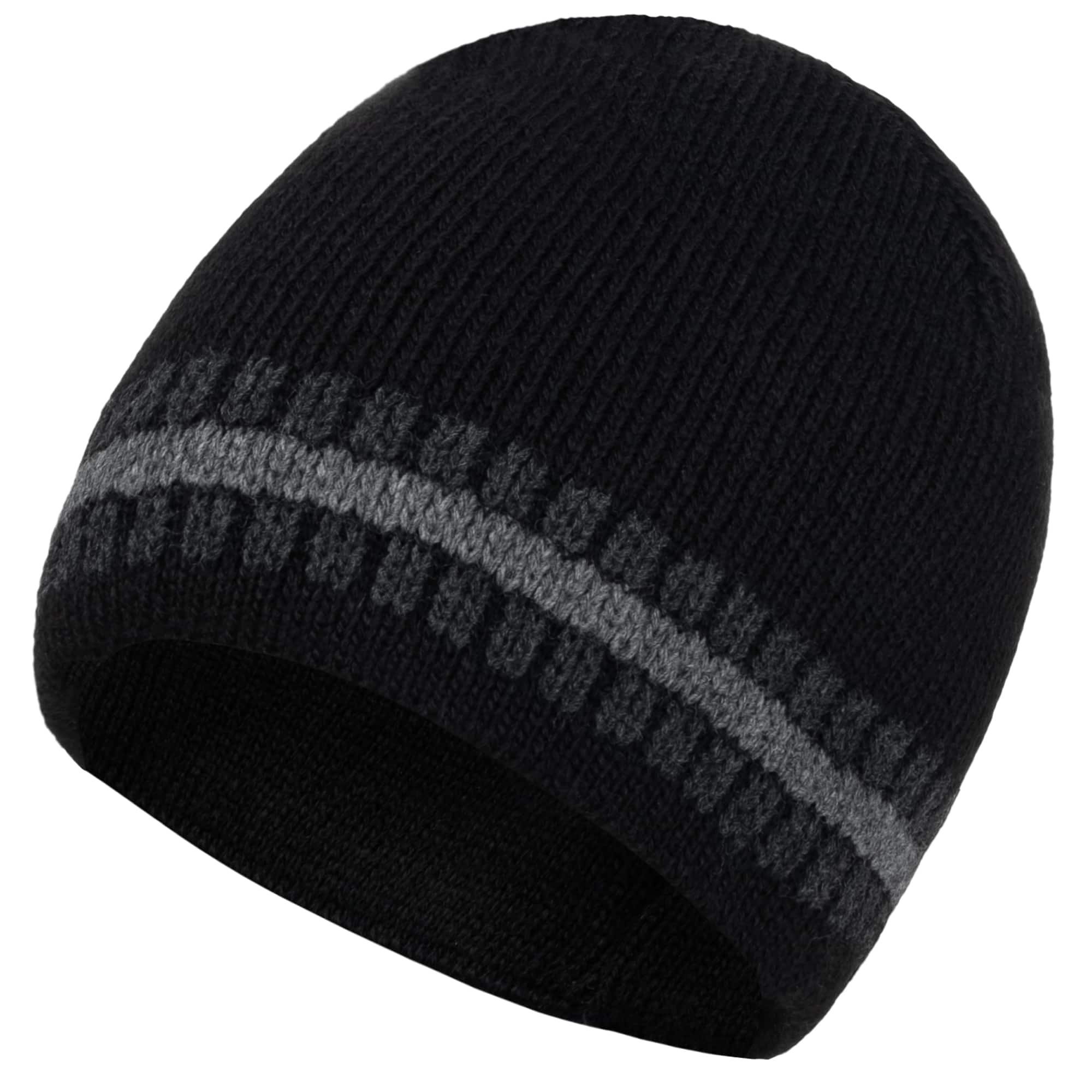 Wintermütze Outdoor Streifen mit BEZLIT Beanie Schwarz (1-St) Strick Herren