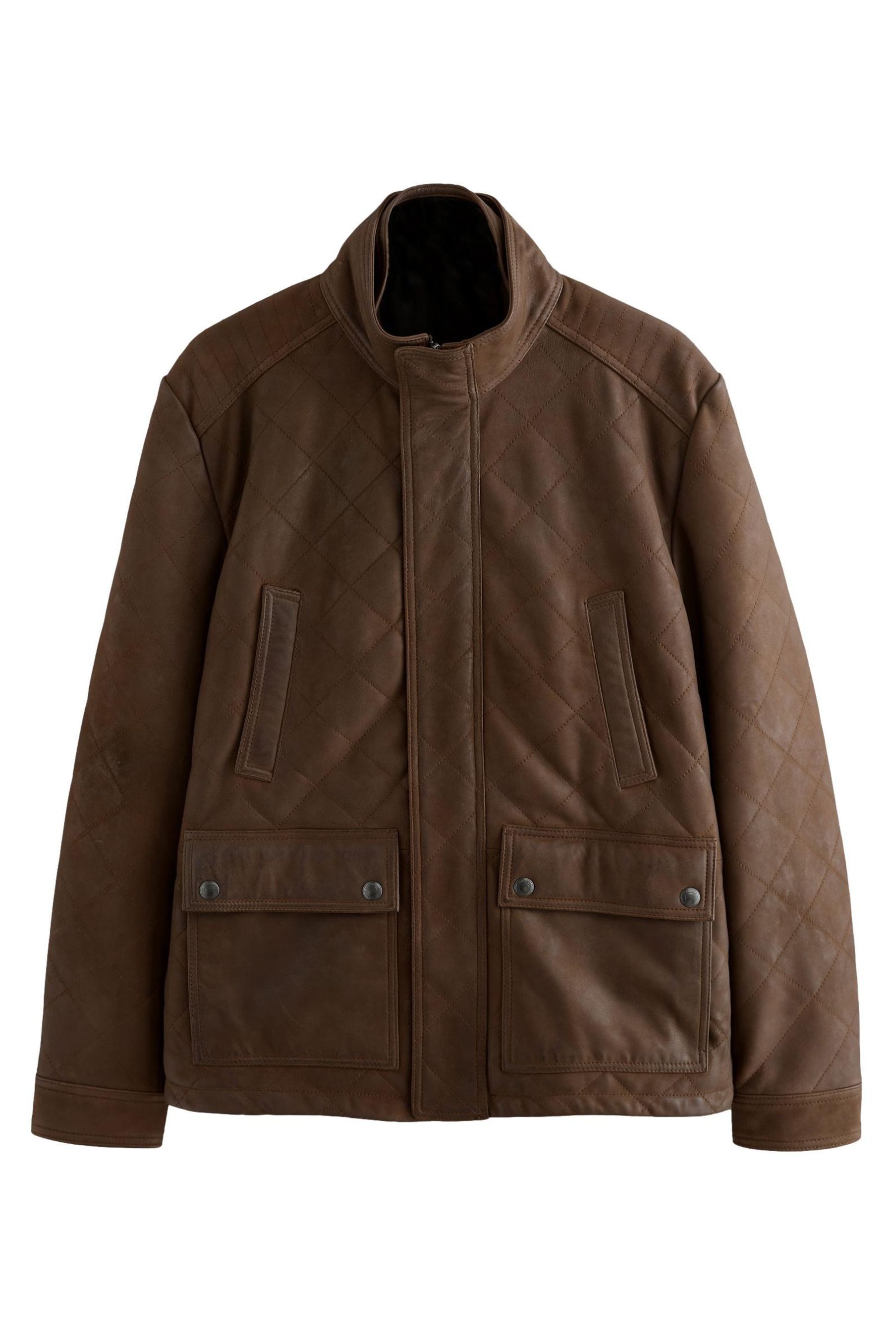 Lederjacke Jacke aus Nubukleder mit Rautensteppung
