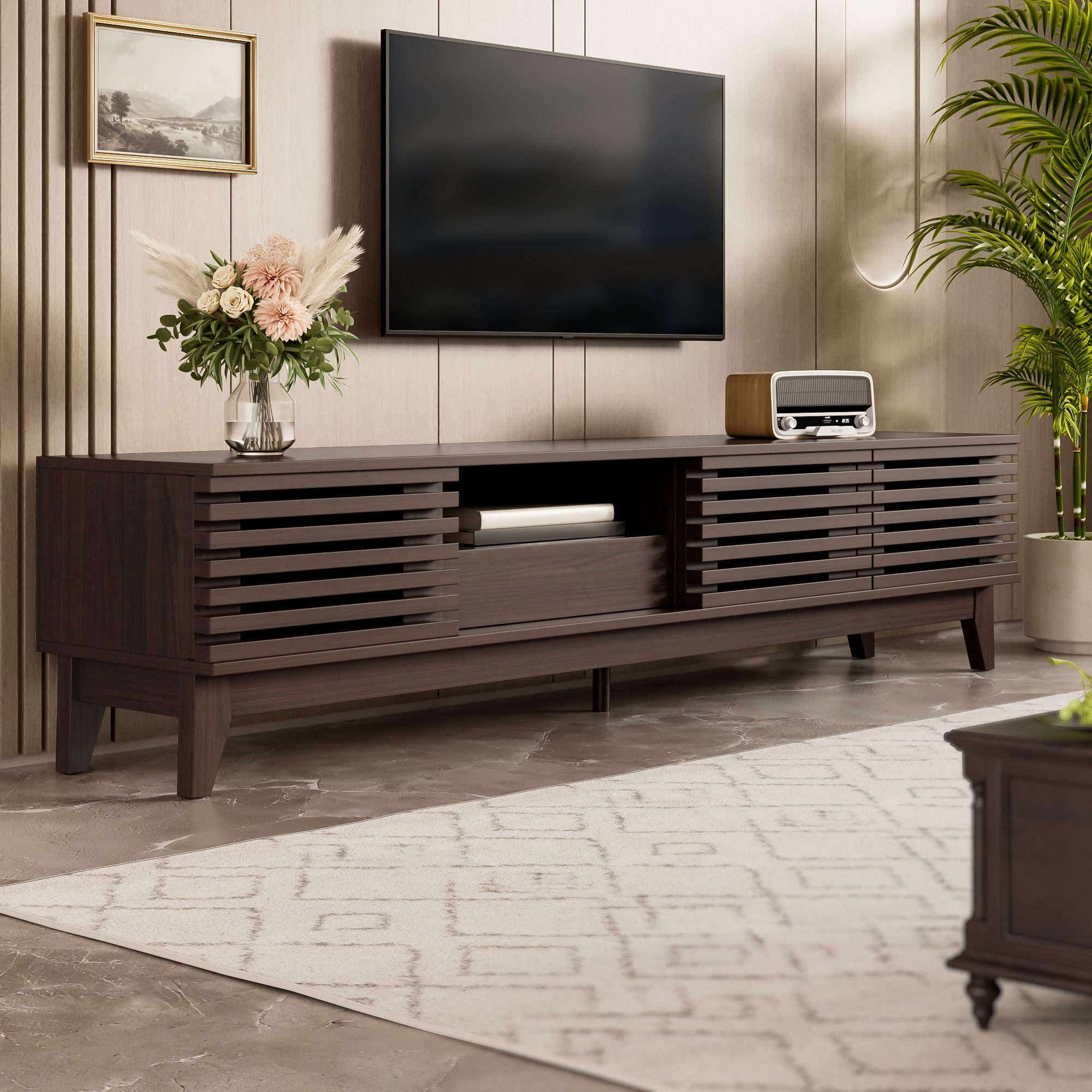 Odikalo TV-Schrank Lowboard Fernsehschrank mit Schublade (TV-Schrank mit ei günstig online kaufen