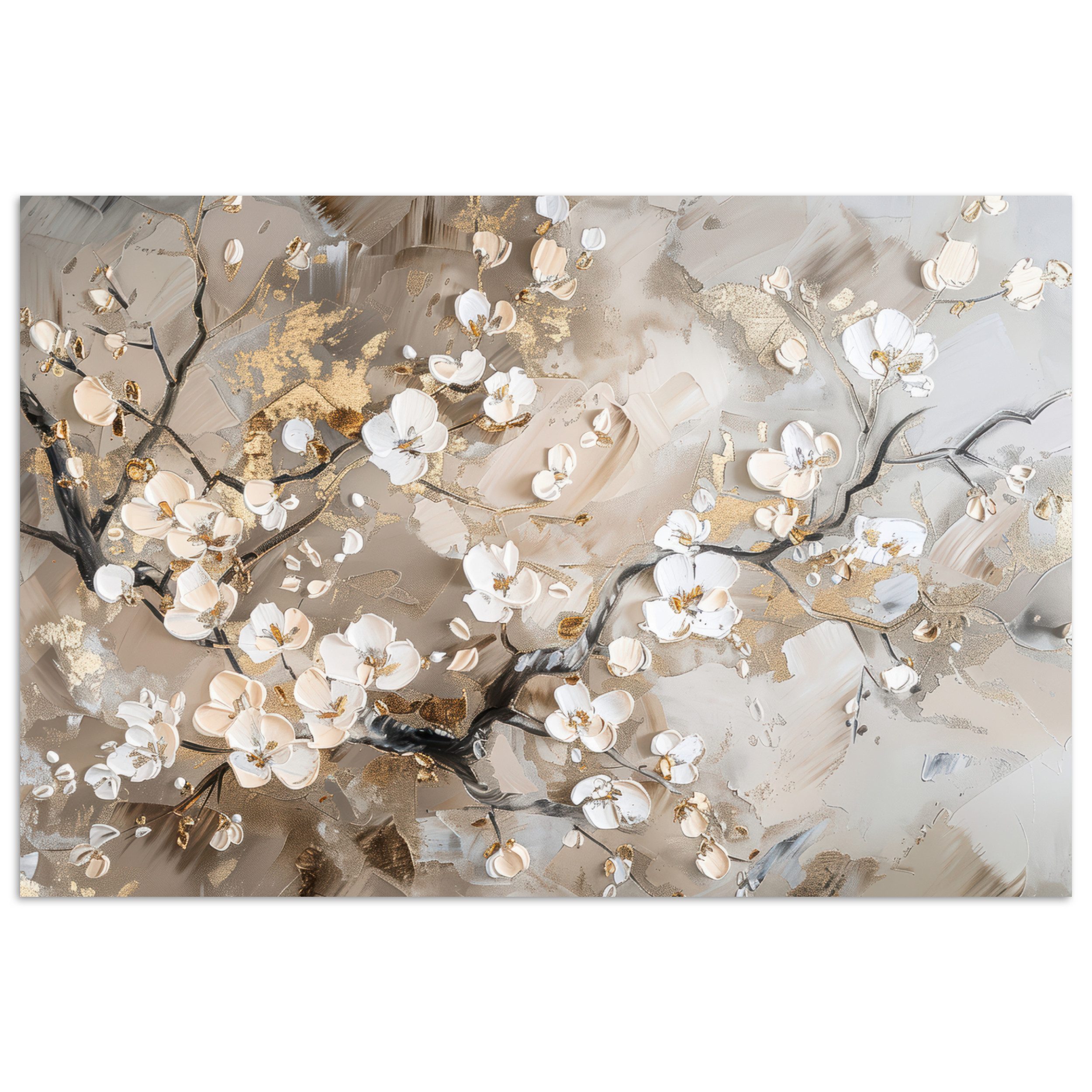 MuchoWow Poster Blumen - Weiß - günstig online kaufen