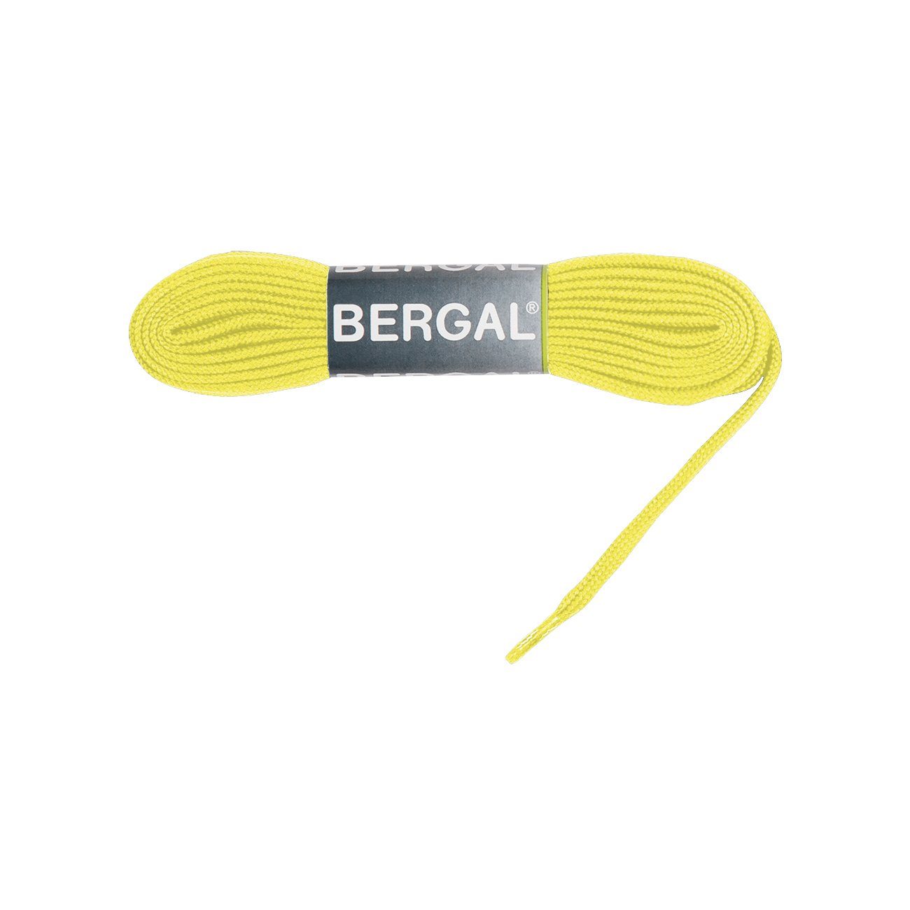 Bergal Schnürsenkel Sneaker Laces - Flach - 10 mm Breit Neongelb | Schnürsenkel
