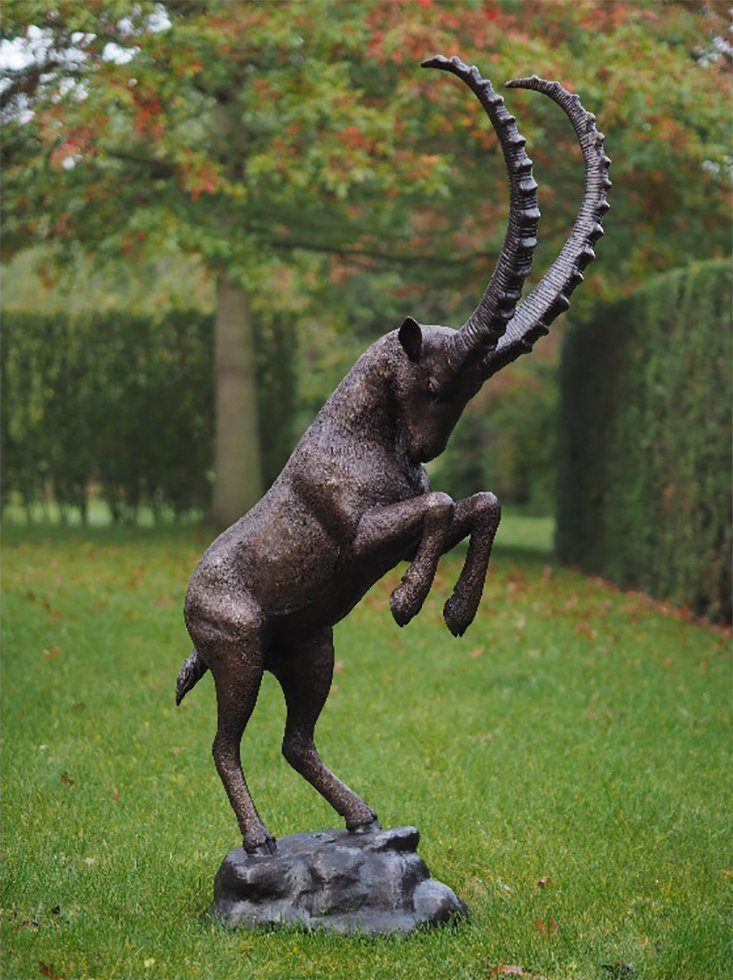 IDYL Gartenfigur IDYL Bronze-Skulptur Steinbock, Bronze