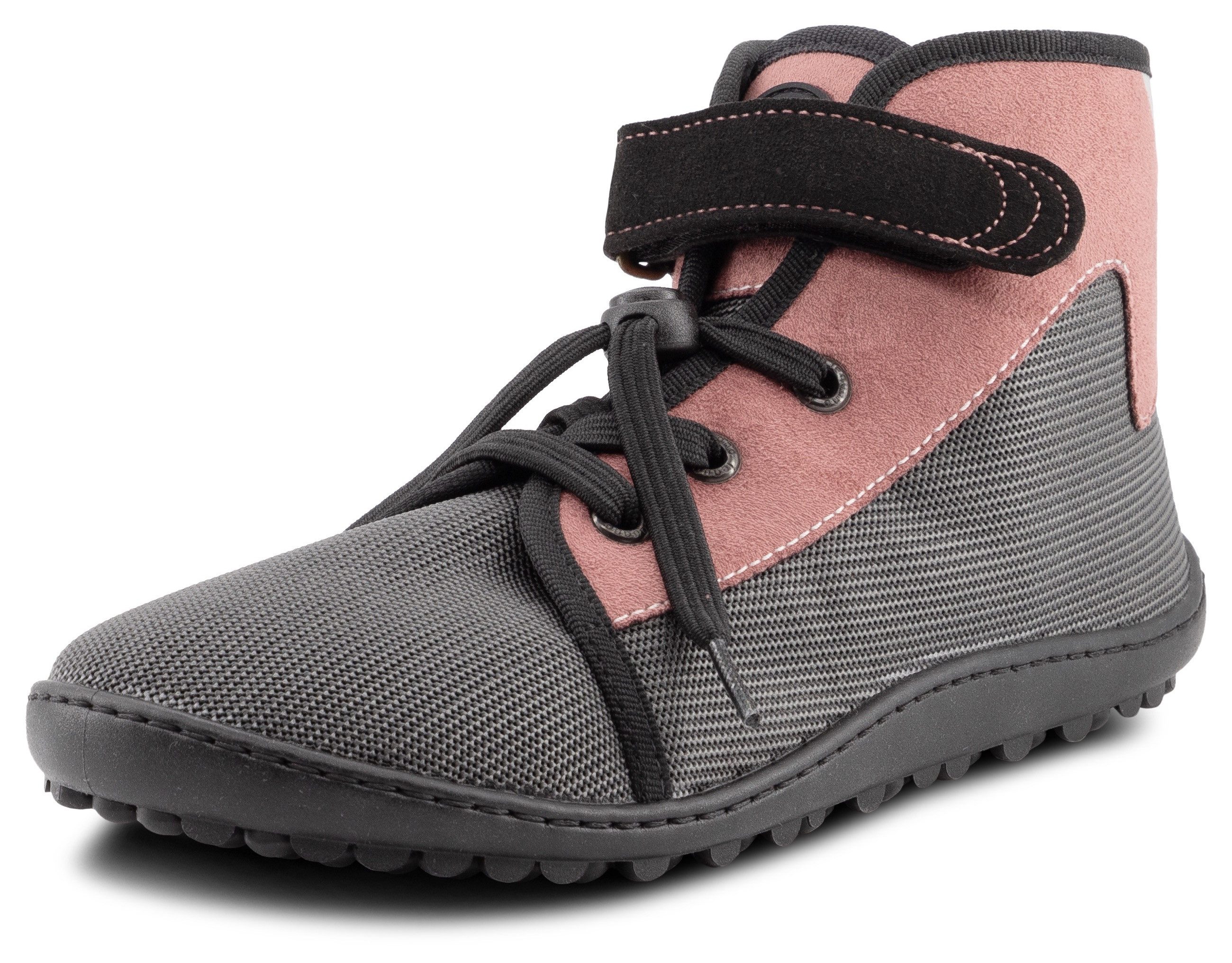 Leguano LEGUANITO SCIPPO Barfußschuh Schnürschuh, Klettschuh, Bequemschuh, für Maschinenwäsche geeignet