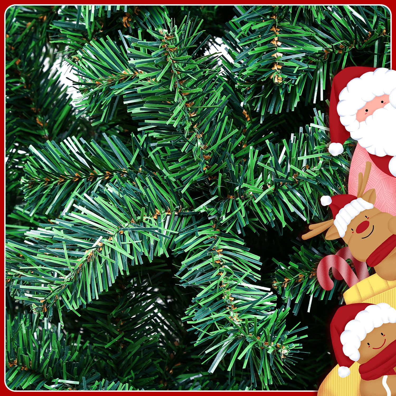 Clanmacy Künstlicher Weihnachtsbaum 120-210cm,Tannenbaum,Weihnachtsbaum mit Faltbarem ständer,Tannenbaum, Tannenbaum, Gute Kompression, nicht leicht verformt – Bild 5 von 5