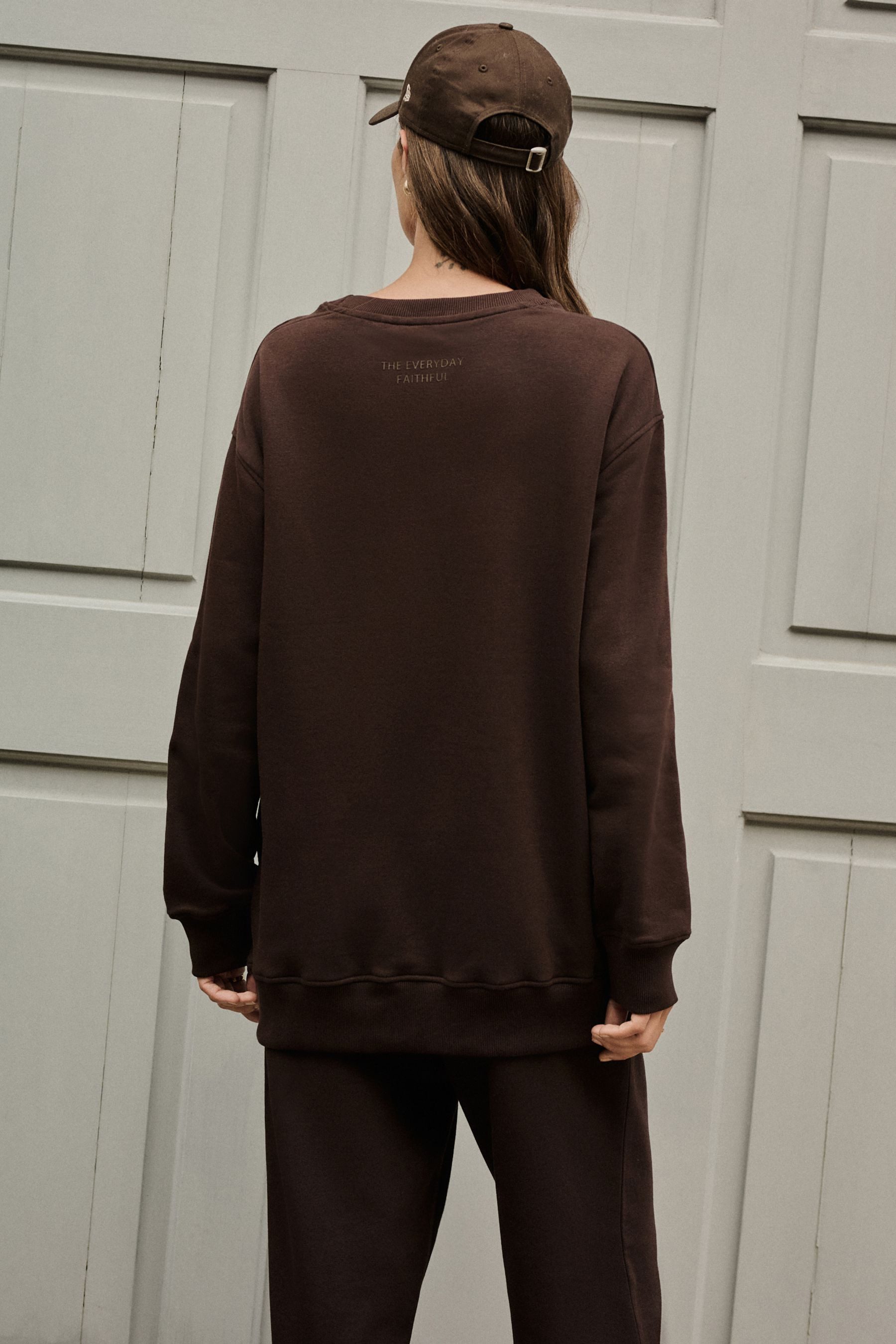 Next Longsweatshirt Angerautes Relaxed Fit Oversized-Sweatshirt günstig online kaufen