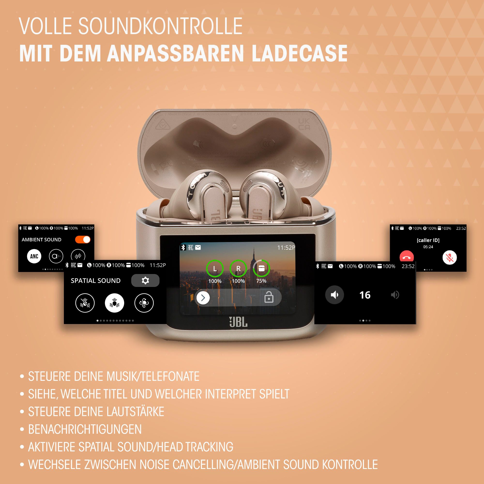 JBL TOUR PRO 3 TWS wireless In-Ear-Kopfhörer (Active Noise Cancelling (ANC), Freisprechfunktion, Stummschaltung, A2DP Bluetooth) – Bild 5 von 5