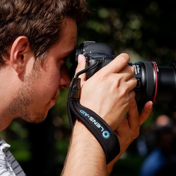 Lens-Aid Kamerazubehör-Set Handschlaufe aus Neopren für Kamera: Kameragurt fürs Handgelenk geeignet für Canon, Nikon, Sony, Fujifilm, Olympus, Pentax, Leica etc.