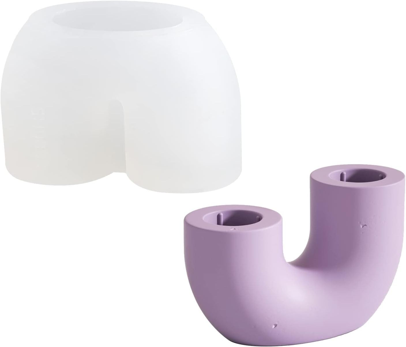 Coonoor Silikonform Торшеры Silikonformen,DIY Halter Gießform,Kreative Подсвечник, für Wohnzimmer Abendessen Hochzeits Geburtstag Deko