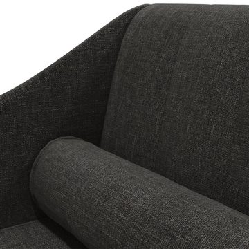 vidaXL Sofa Ottomane Liegesofa Recamiere Sofa Couch 2-Sitzer Schwarz Stoff