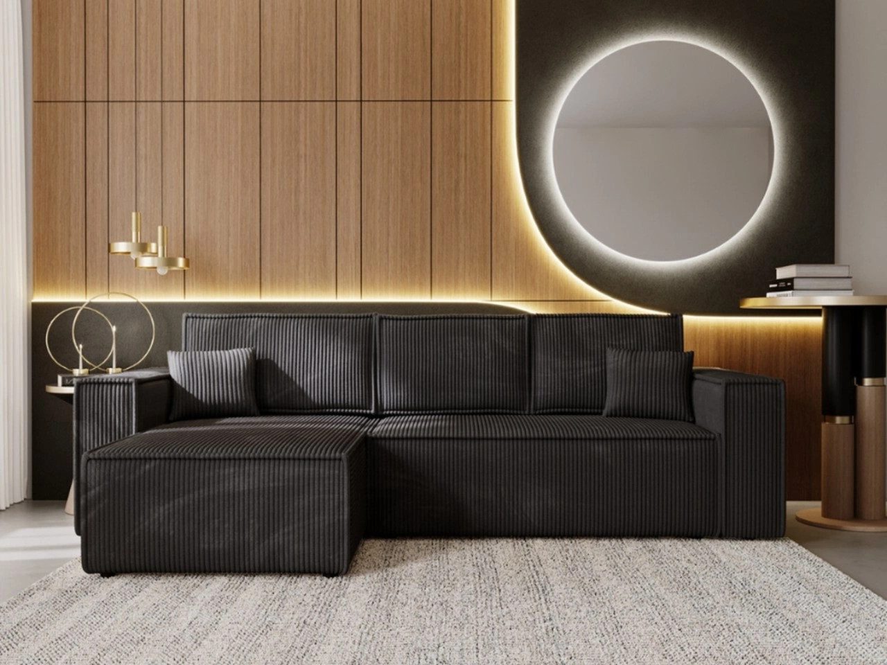 GrainGold Ecksofa L-Form PRATO mit Schlaffunktion günstig online kaufen