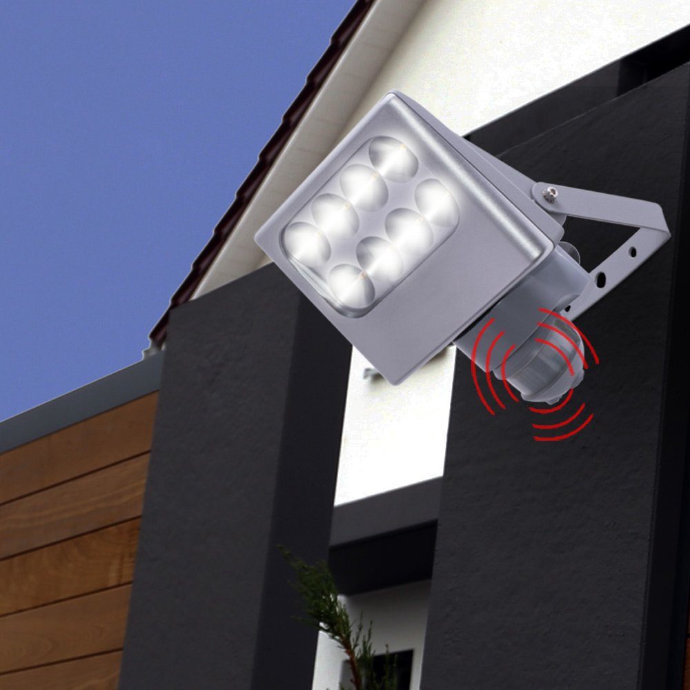 ECO-LIGHT LED fest Terrassen Lampe Wandstrahler, verbaut, Neutralweiß, Wand Park ALU Fassaden LED-Leuchtmittel Außen LED Strahler