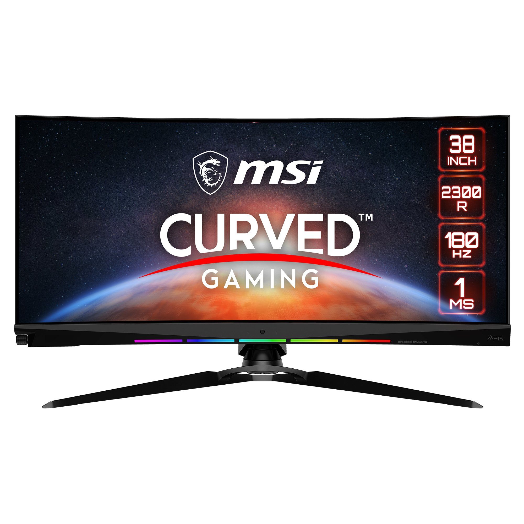 MSI Optix MEG381CQRDE Plus Curved-Gaming-LED-Monitor (95,25 cm/37,5 ", 3840 x 1600 px, UWQHD+, 1 ms Reaktionszeit, 175 Hz, G-Sync Ultimate, Rapid IPS, HDR600, 21:9 Ultrawide)