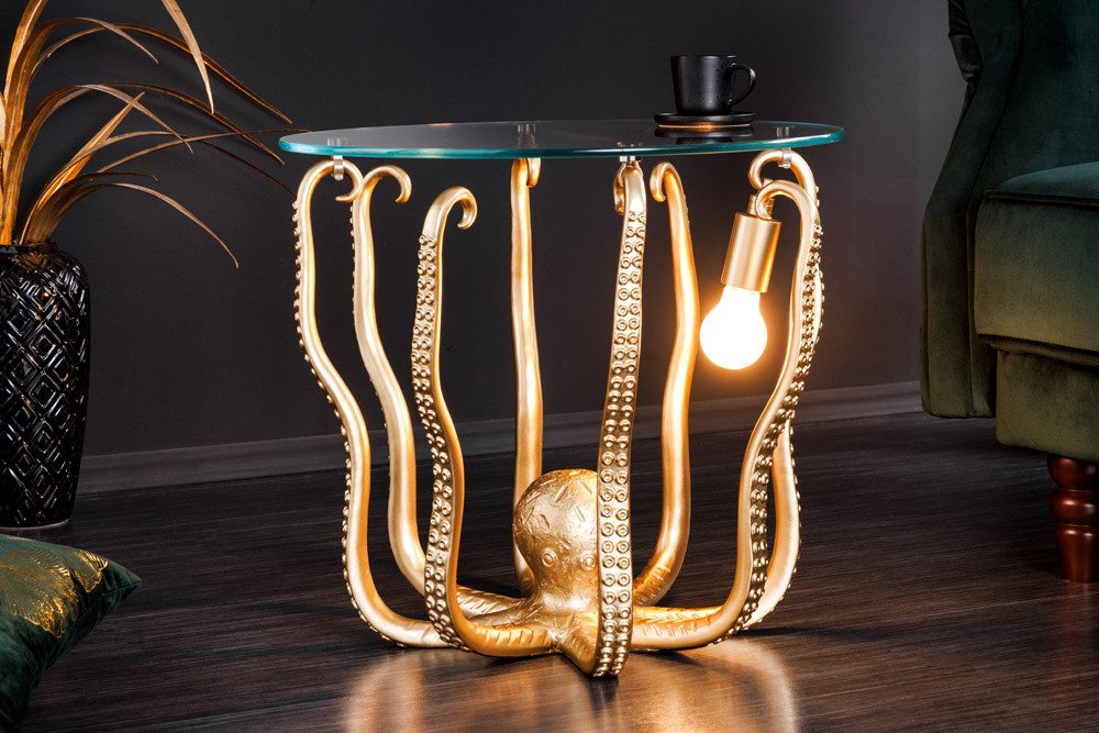 riess-ambiente Beistelltisch WILDLIFE OCTOPUS 50cm gold günstig online kaufen