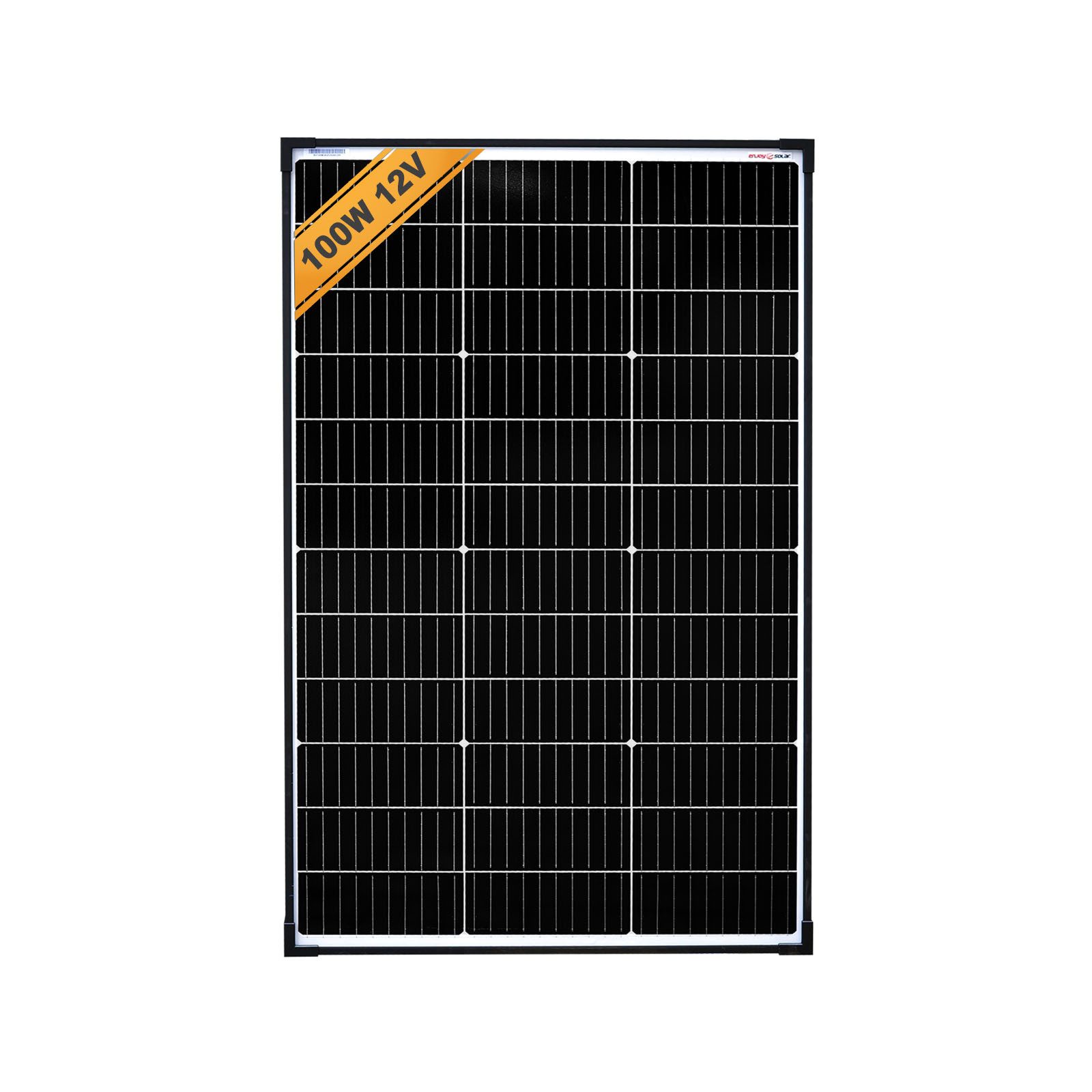 enjoy solar Solarmodul Monokristallines Solarpanel 182mm 10BB, 12V/20W–210W, schwarzer Rahmen, 182mm Monokristalline PERC-Zellen