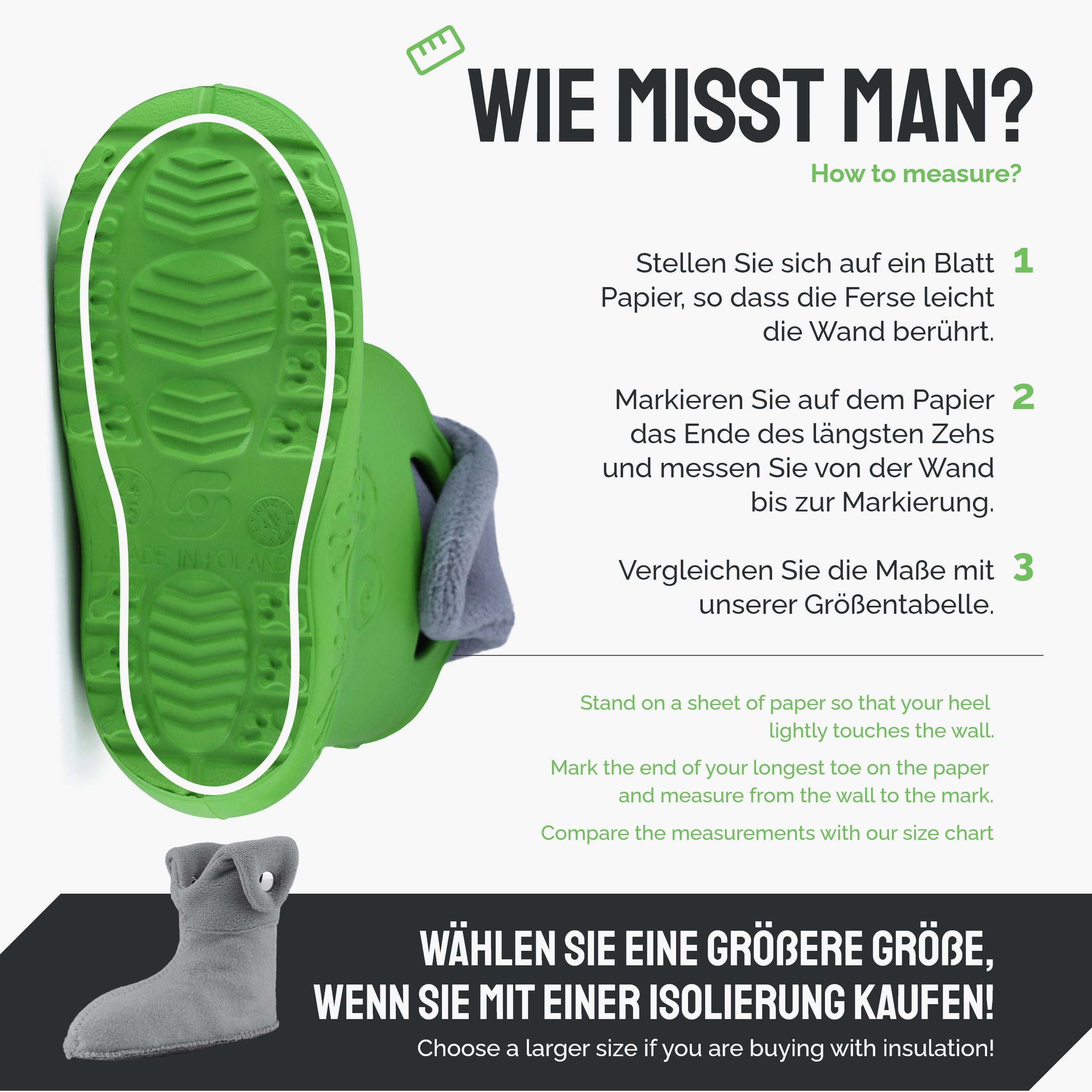 Ladeheid EVA Regenschuhe mit herausnehmbares Innenfutter LA-CA-04 Gummistiefel Kinder gefüttert und federleicht – Bild 2 von 5